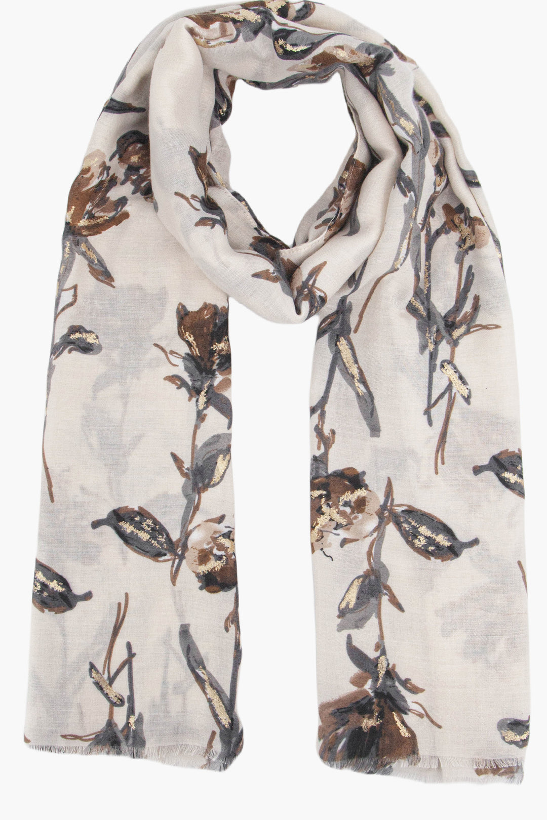 vaeda-cream-floral-lightweight-scarf-gold-foil-accents