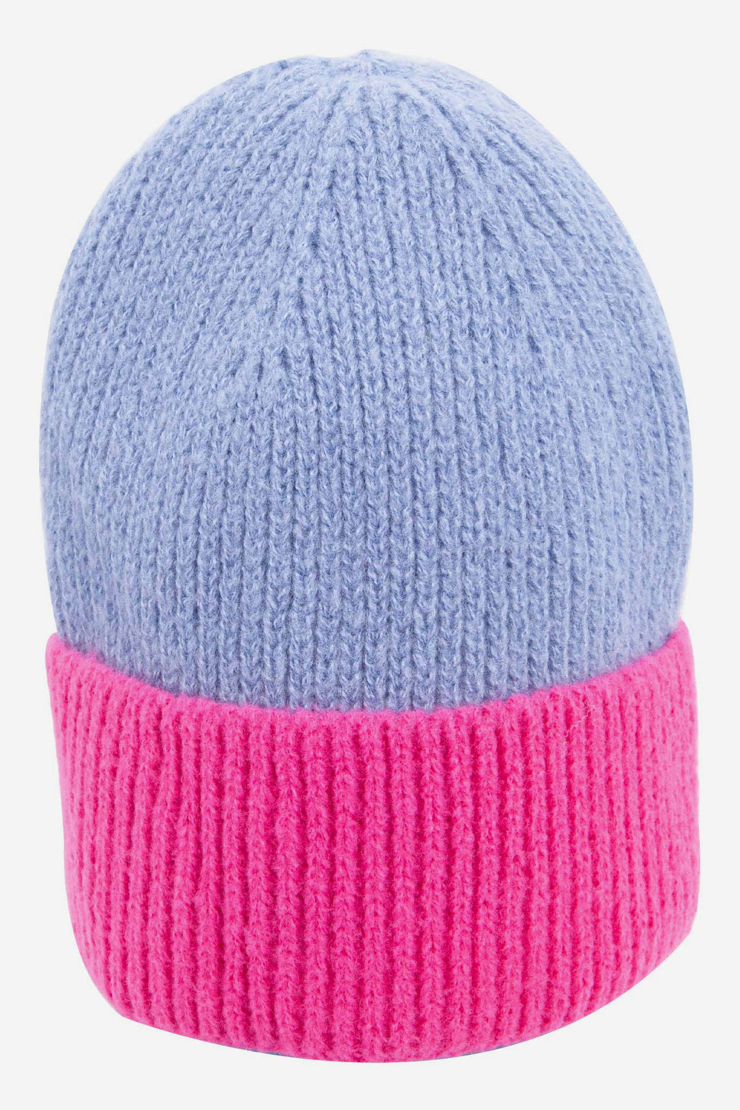 minnie-blue-hot-pink-two-tone-beanie-hat-warm-knitted-accessory