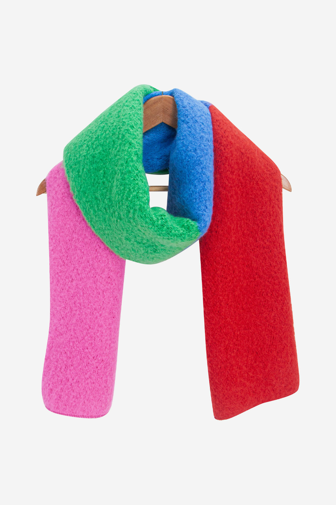 aster-green-pink-colourblock-heavyweight-scarf-draped-coat-hanger