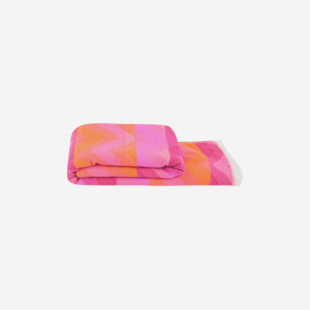 bowie-pink-orange-zig-zag-heavyweight-scarf-folded-winter-weight