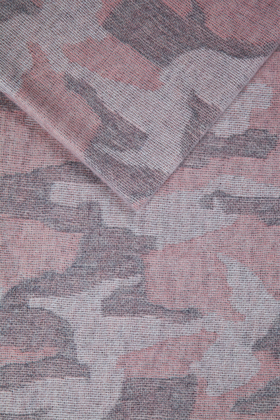 Pink Grey Camouflage Print Blanket Scarf