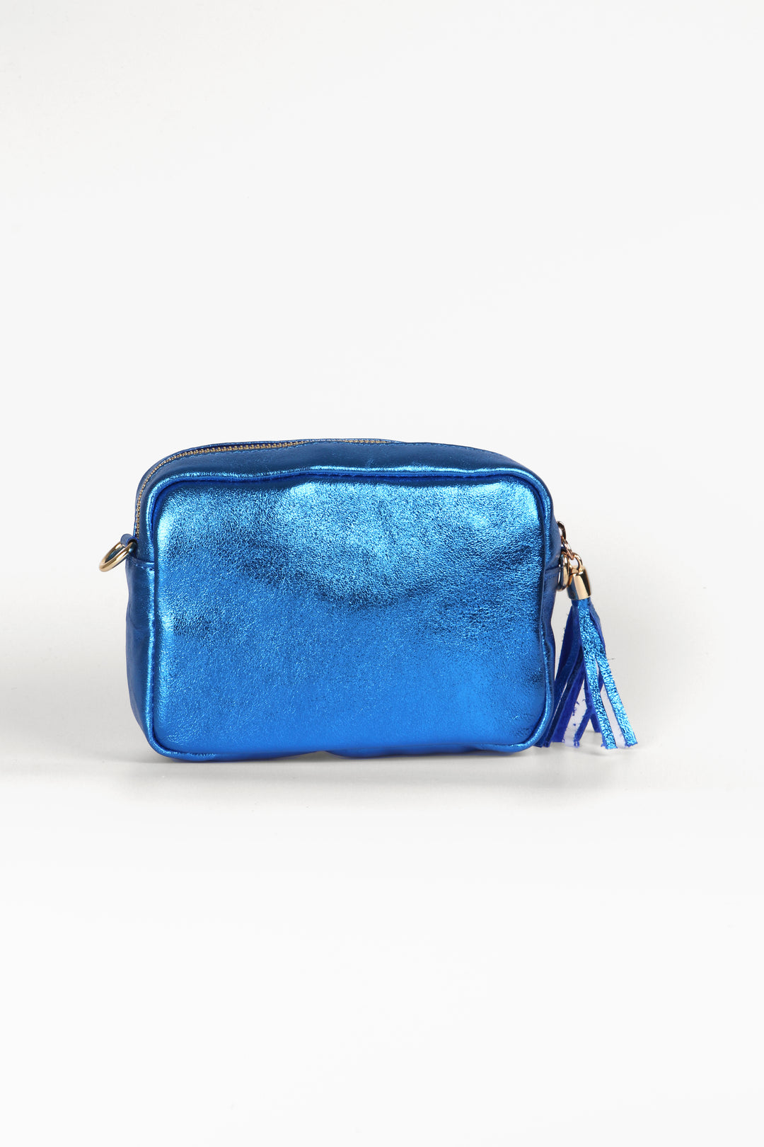 Fleur Crossbody Bag - Blue, Metallic