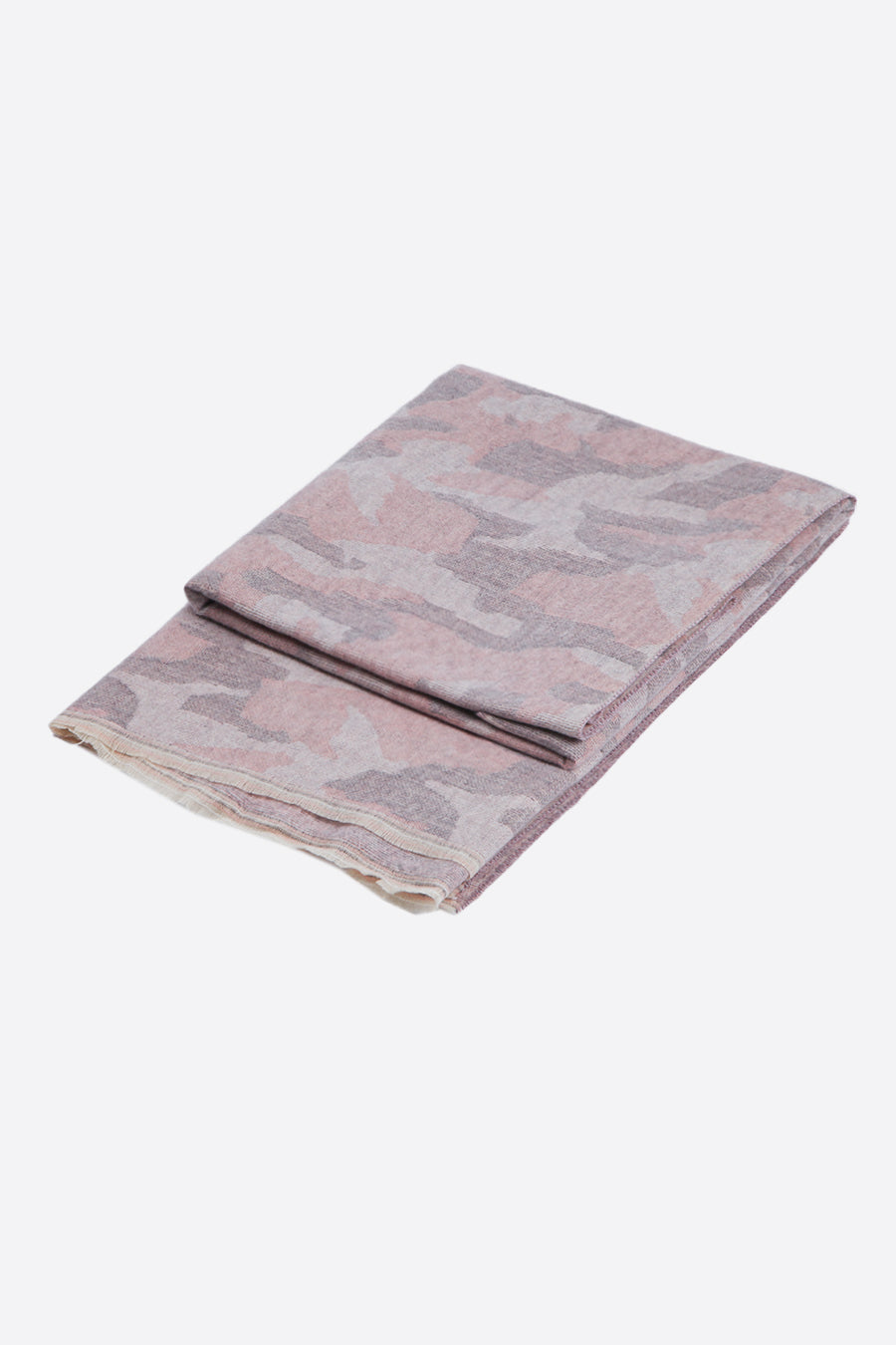Pink Grey Camouflage Print Blanket Scarf