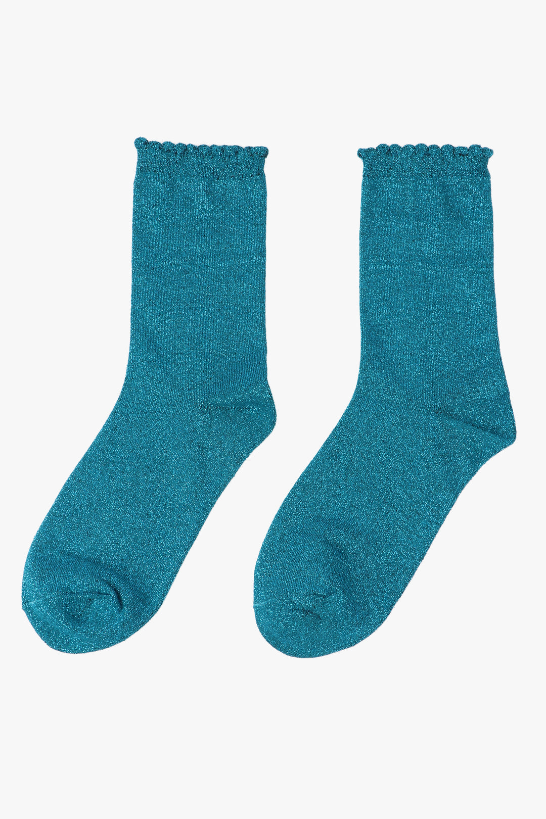 Women's Glitter Socks - Teal