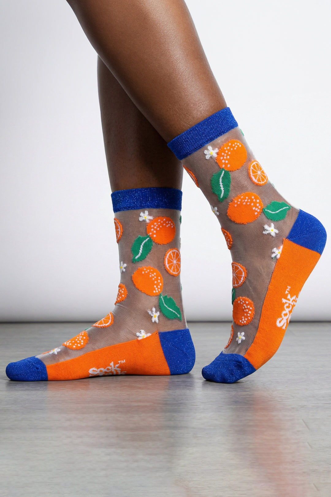 Oranges-Fruit-Combed-Cotton-Sheer-Pop-Socks