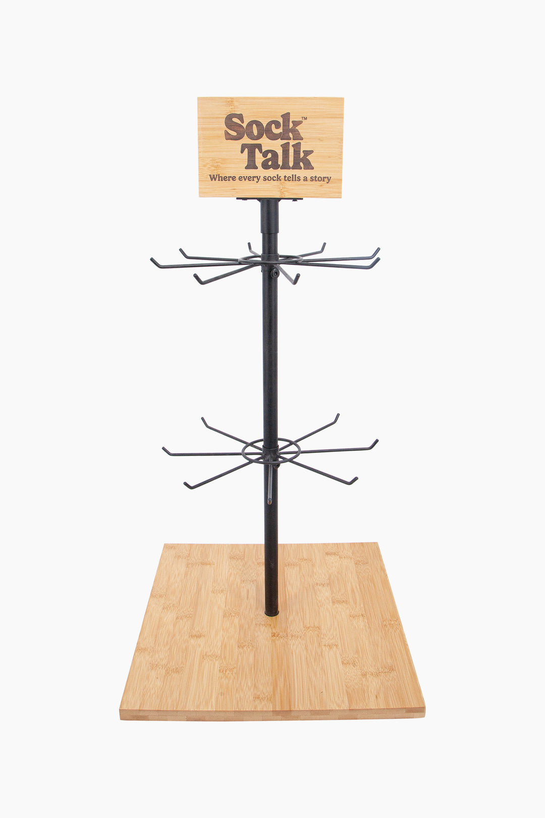 Sock Talk Retail Carousel Display Stand - Black