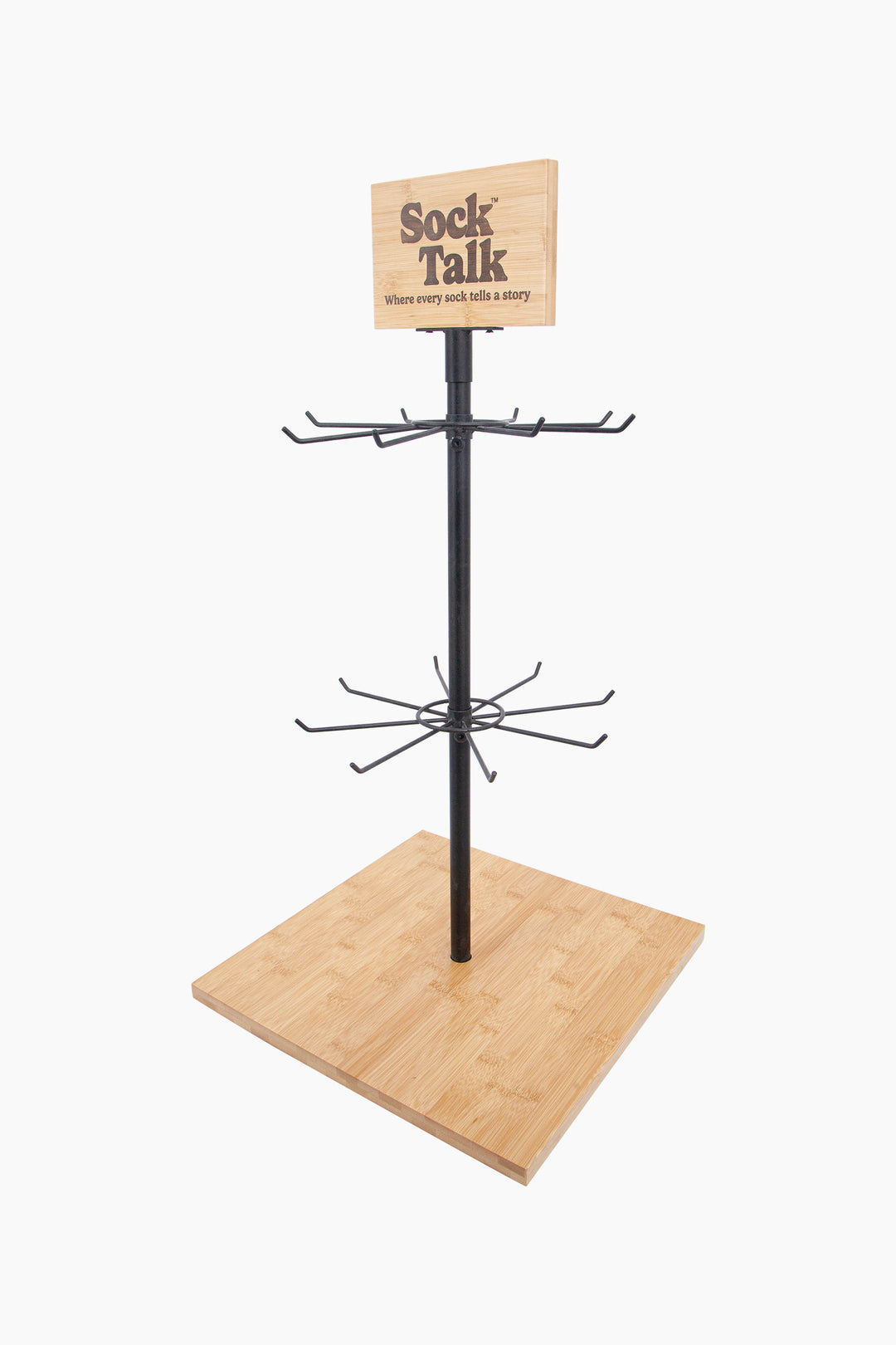 Sock Talk Retail Carousel Display Stand - Black