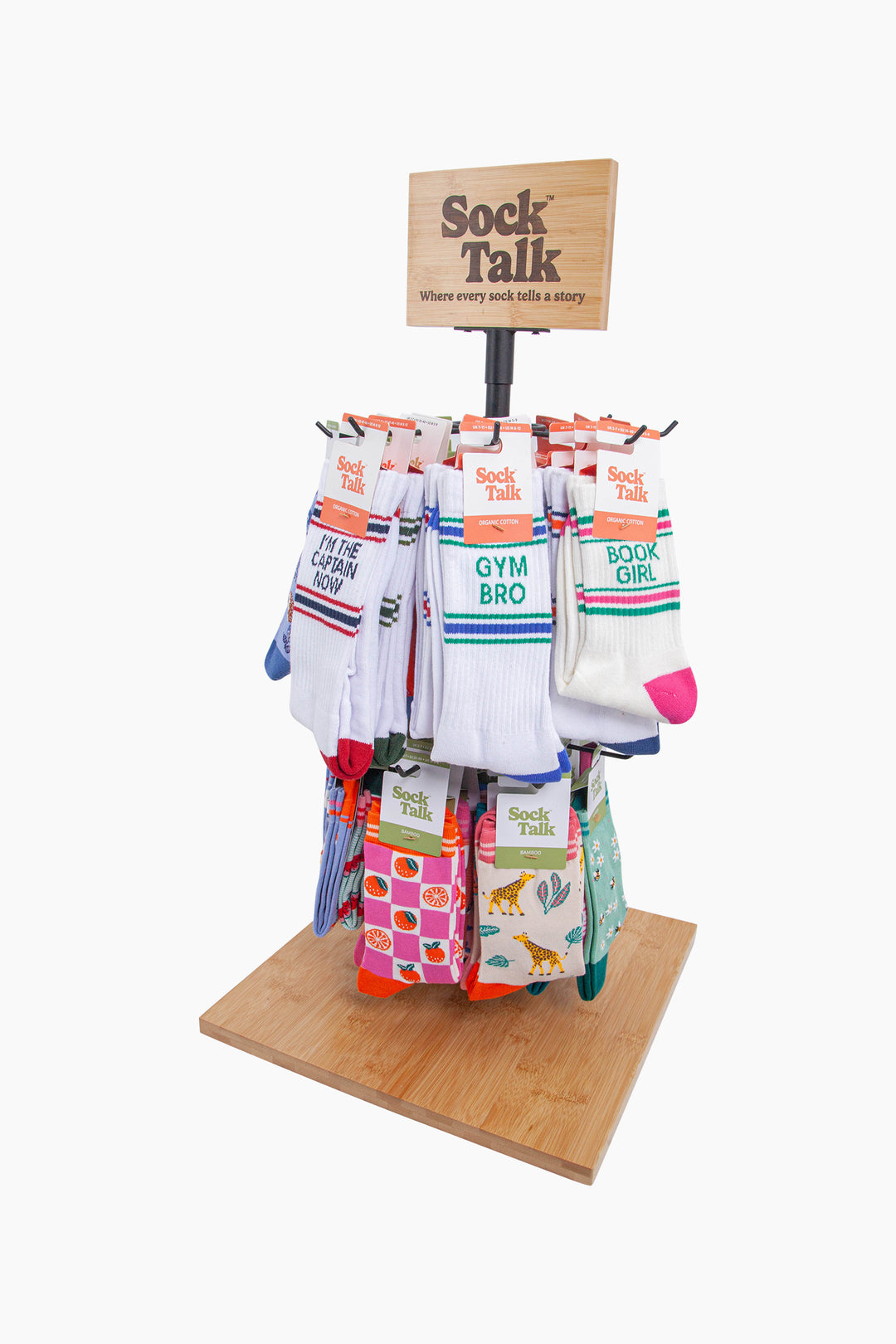 Sock Talk Retail Carousel Display Stand - Black