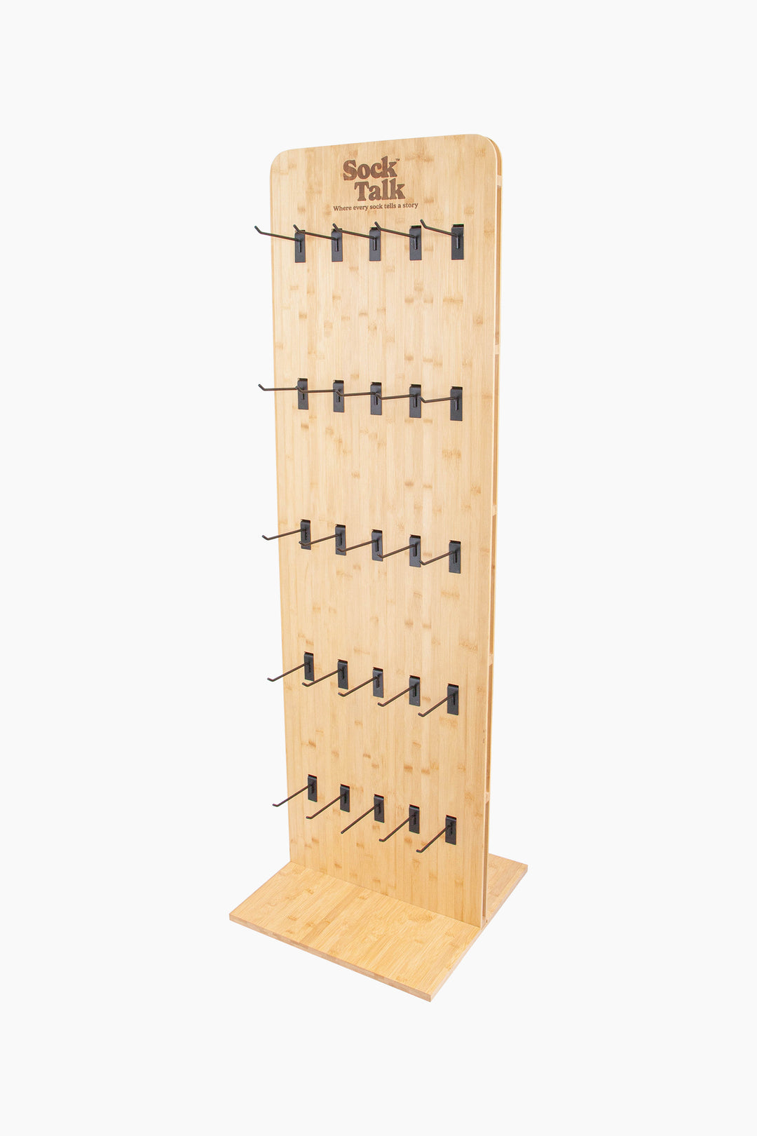 Sock Talk Retail Freestanding Display - Wood