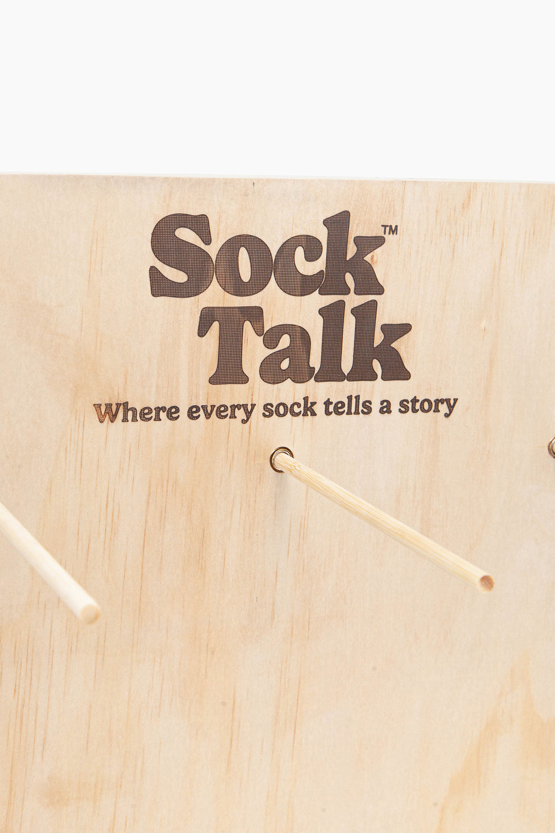 Sock Talk Retail Counter Top Display Stand - Wood