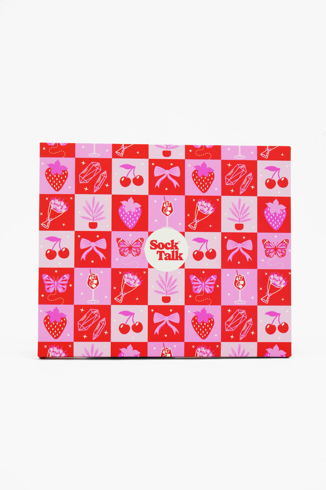 Sock Talk 3 Pair Letterbox Gift Box - Pink,