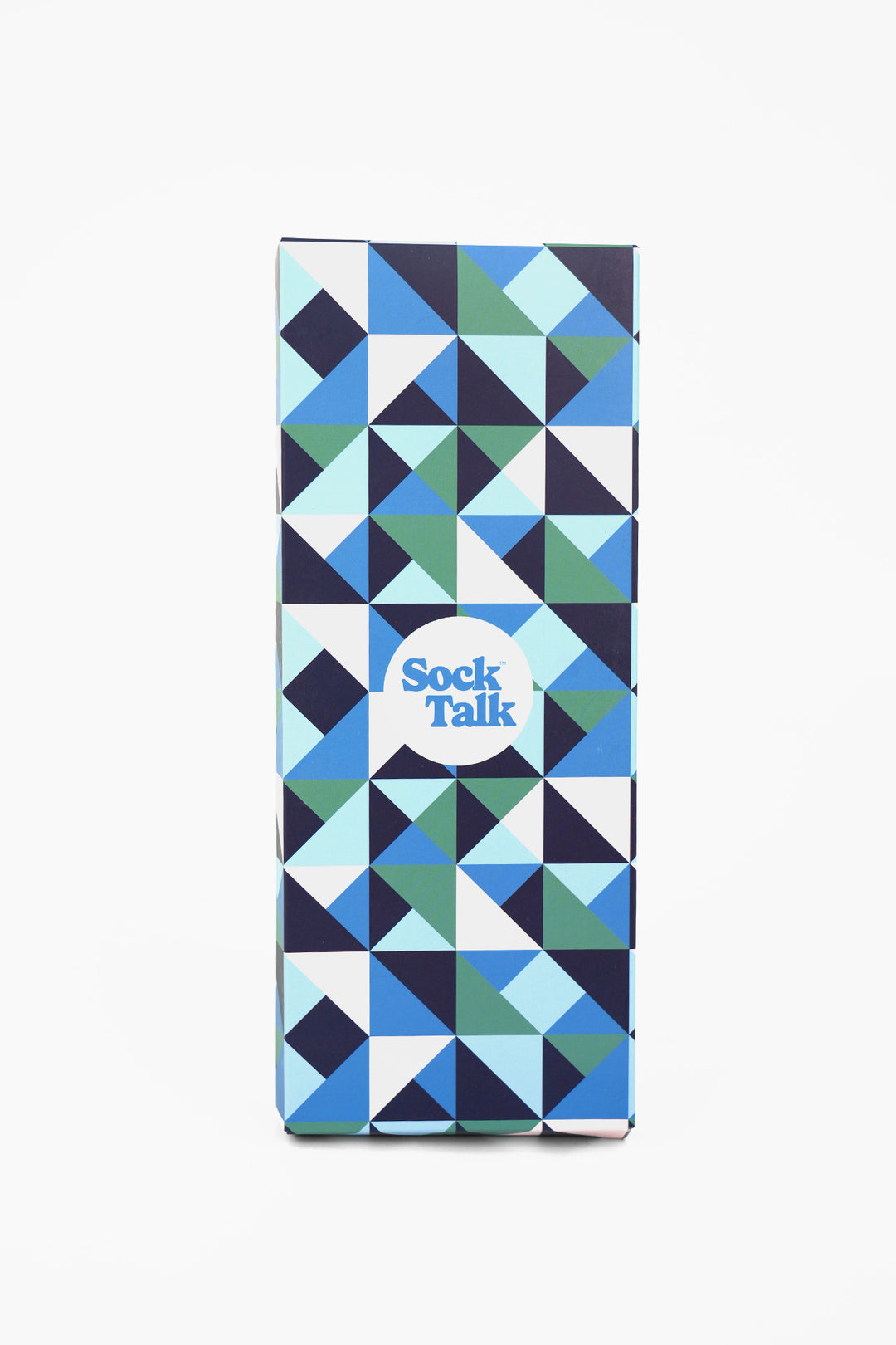 Geometric Single Sock Gift Box in Blue