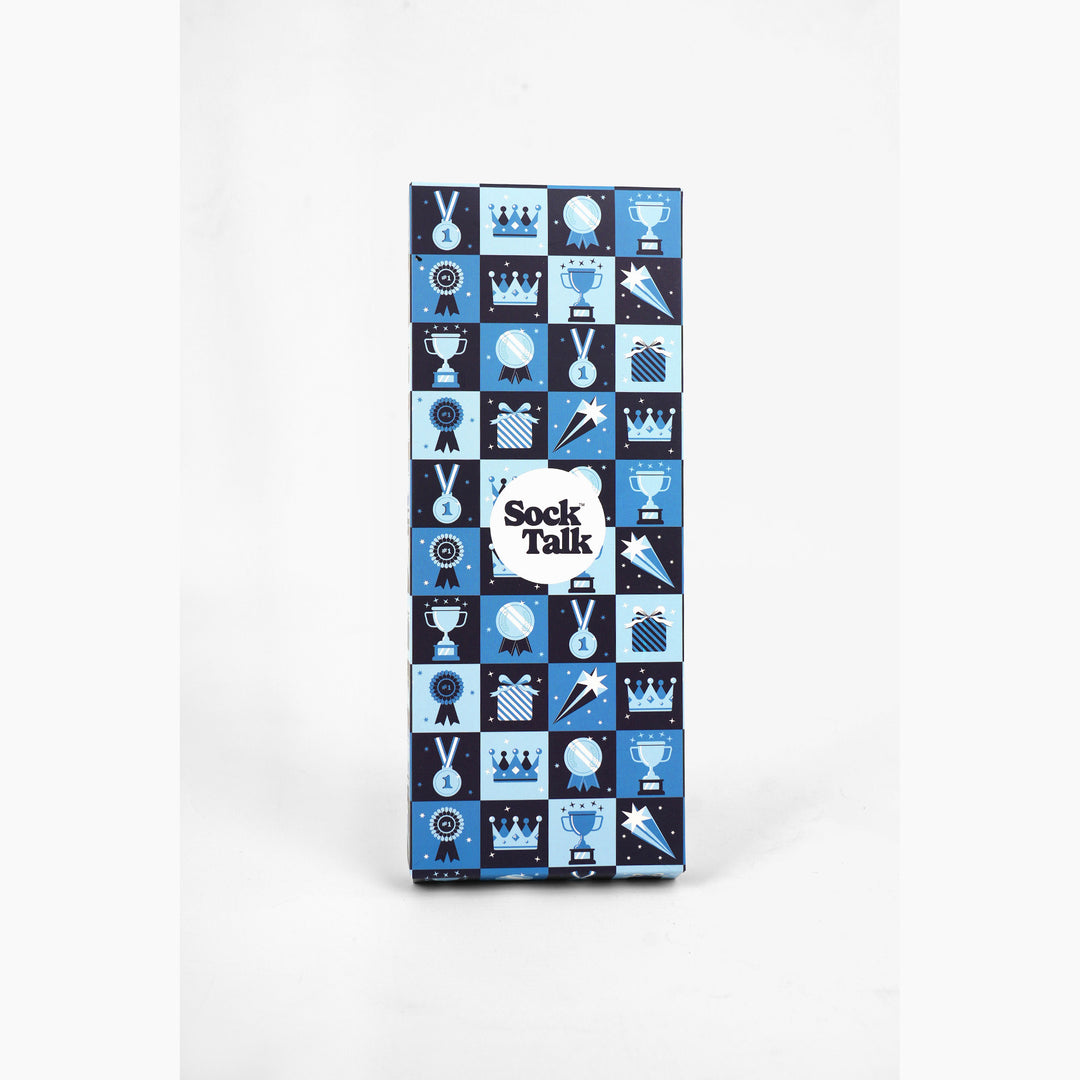 For Him Single Sock Gift Box in Blue