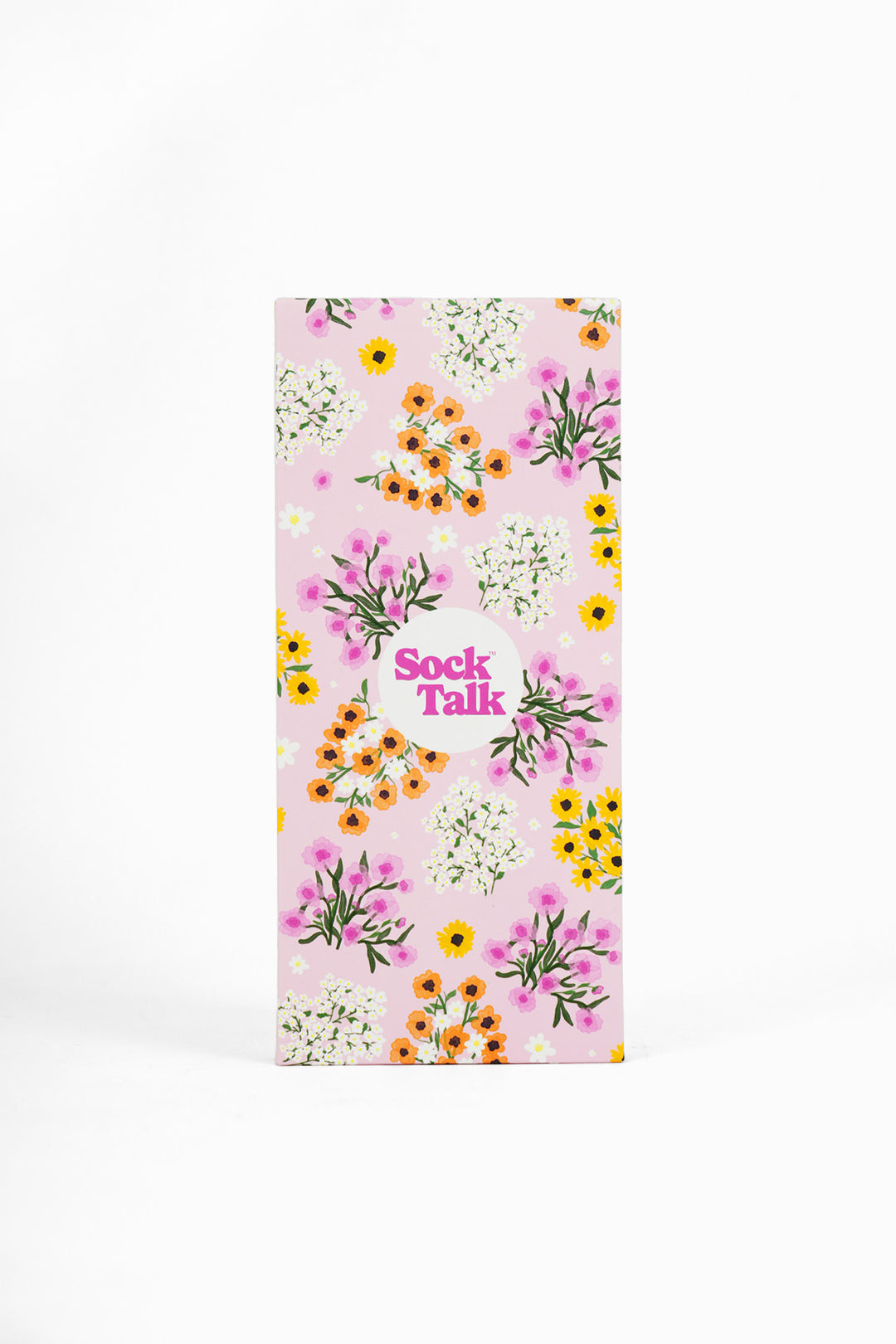 Floral Single Sock Gift Box in Pink