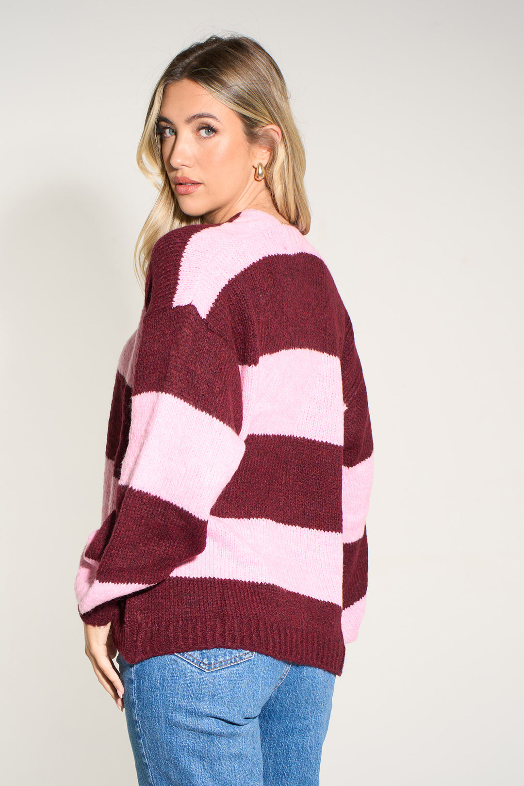 italian-wool-blend-large-2-tone-cardigan-in-berry-light-pink-back