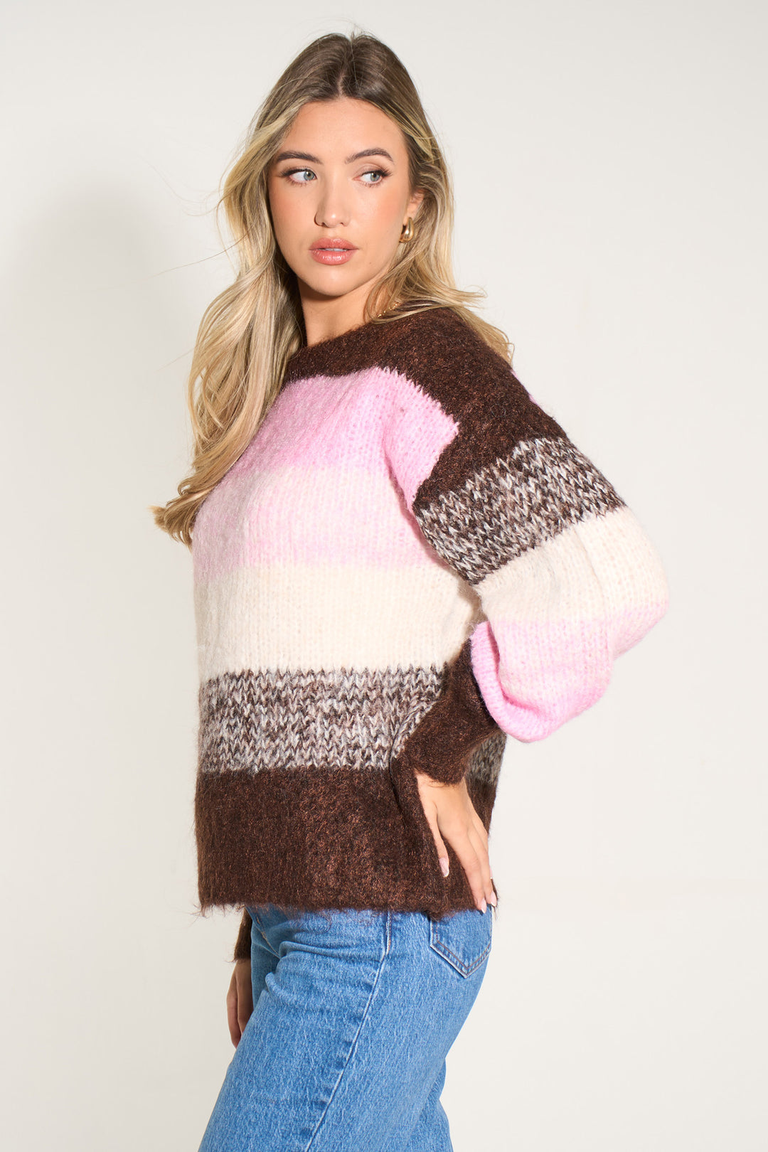 brown-pink-block-stripe-jumper-sleeves