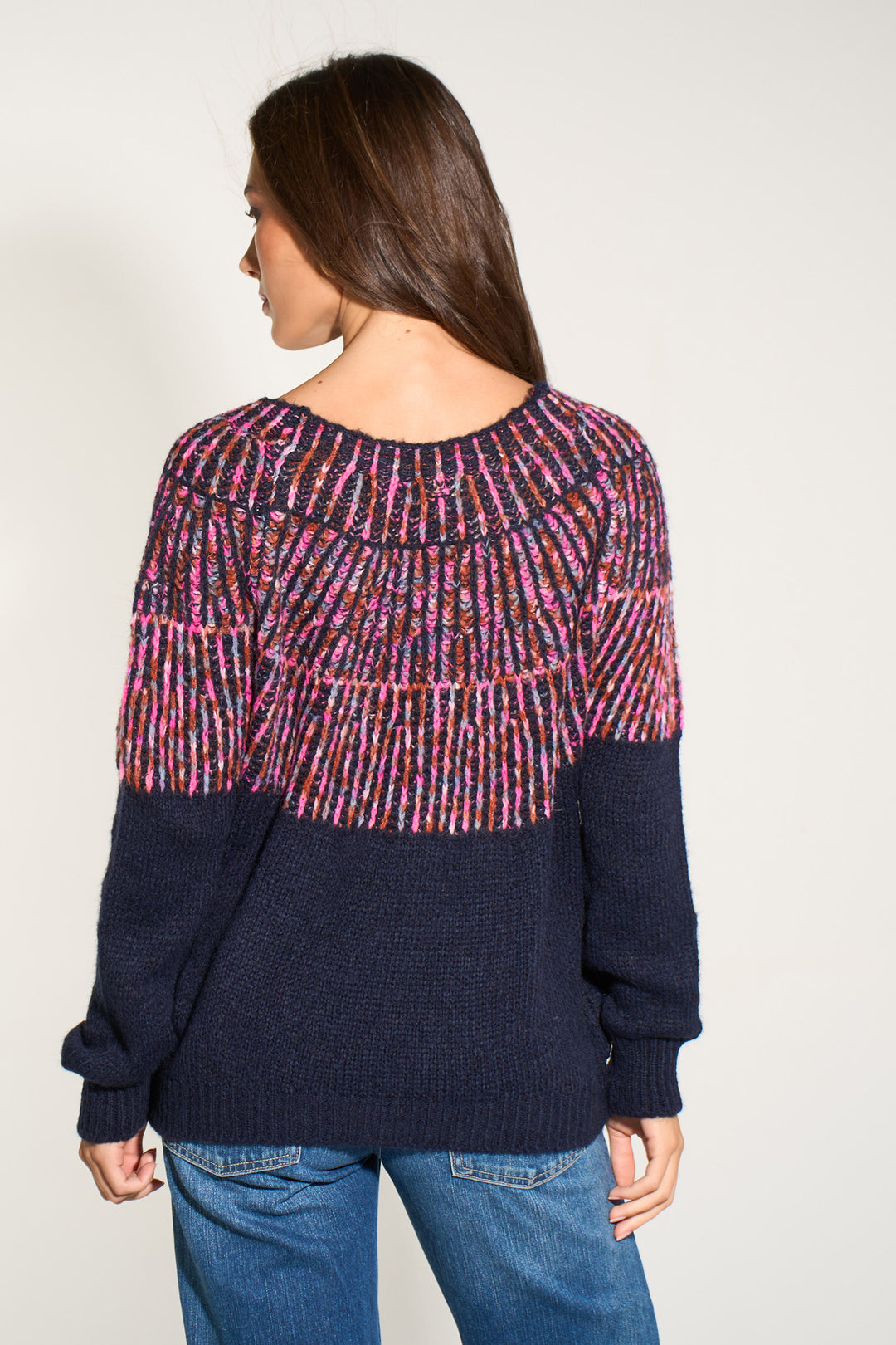 italian-wool-blend-scandi-jumper-in-navy-fuchsia-for-women-back