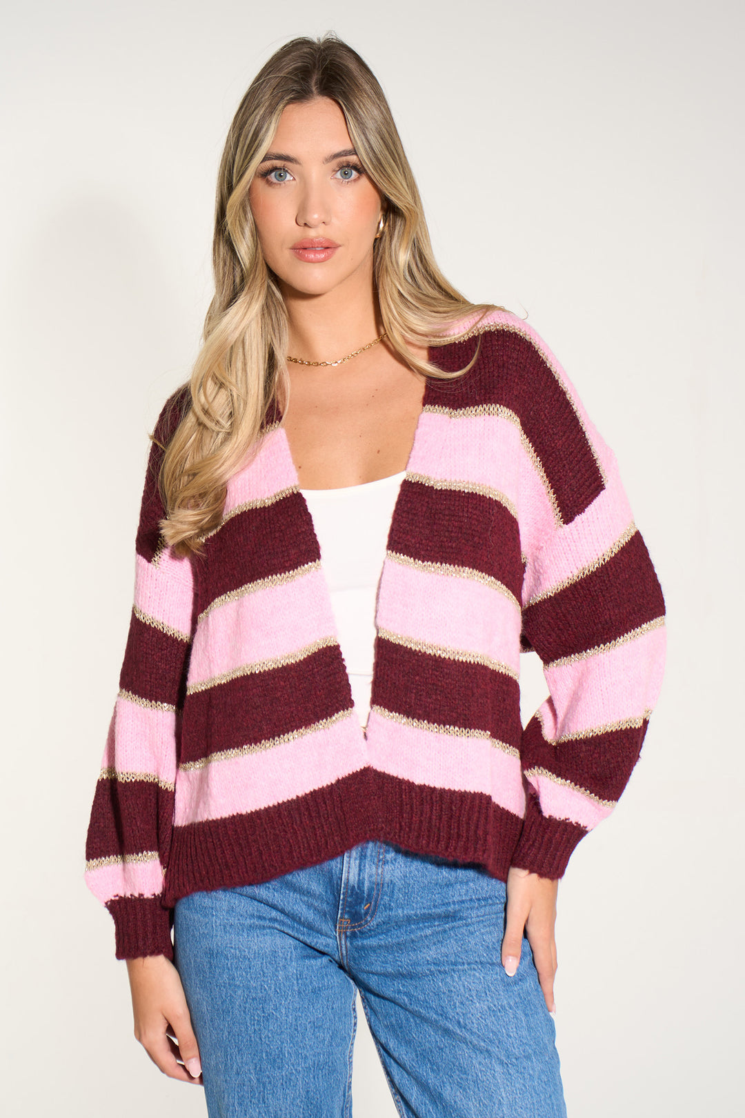 italian-wool-blend-glitter-stripe-cardigan-in-berry-light-pink
