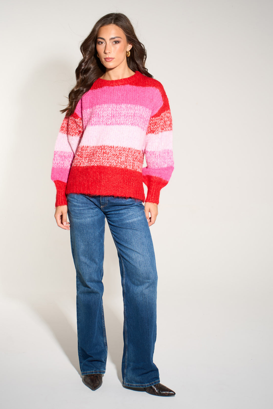 Striped-Jumper-in-Red/Pink