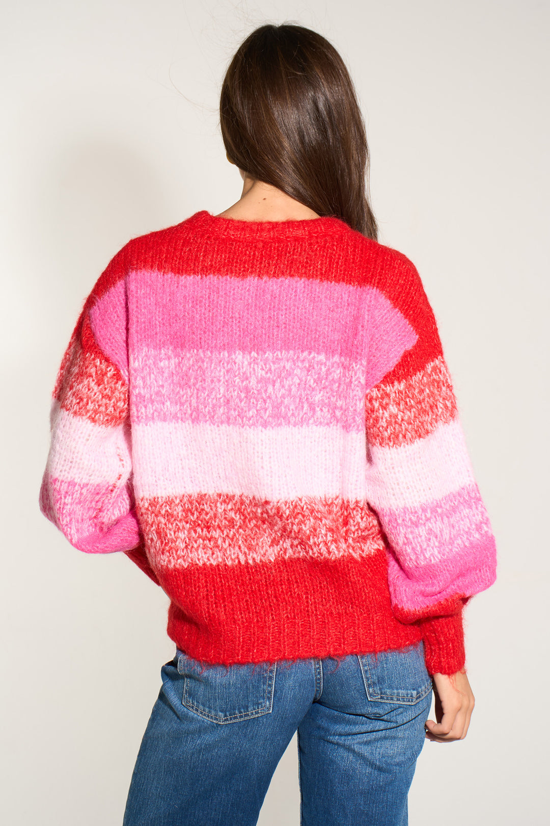 red-pink-block-stripe-jumper-back