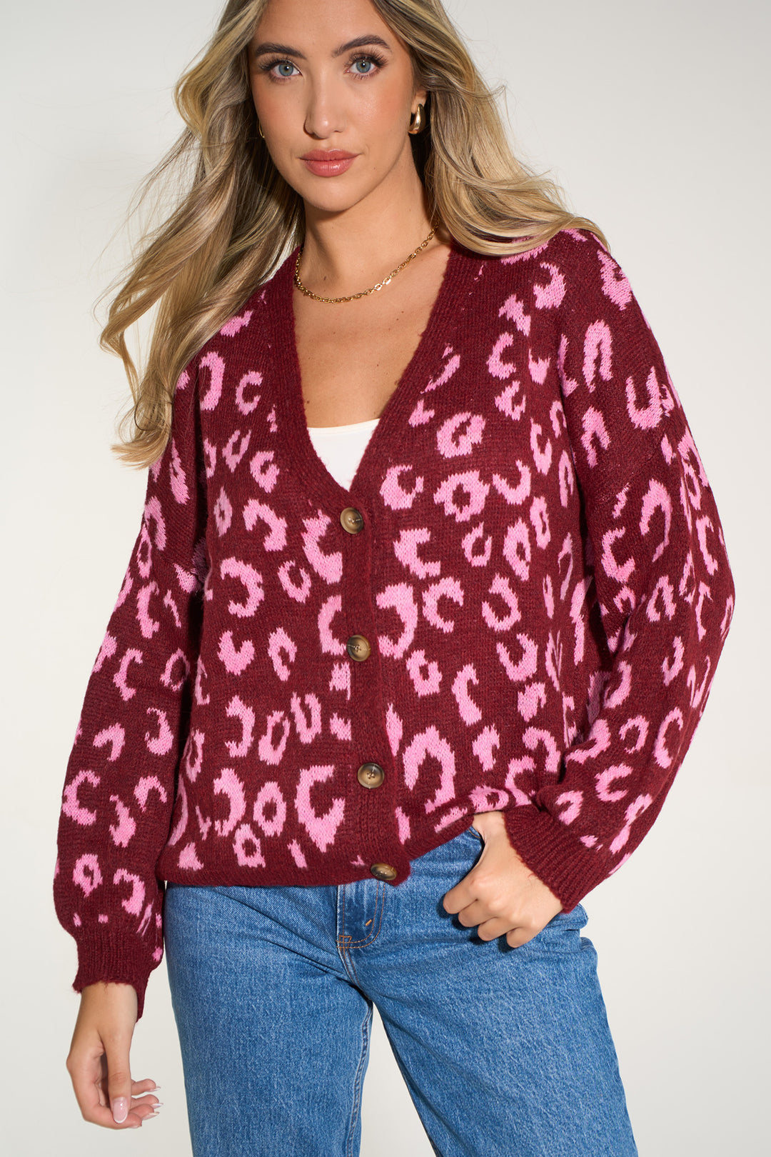 leopard-print-italian-wool-blend-cardigan-in-berry-pink