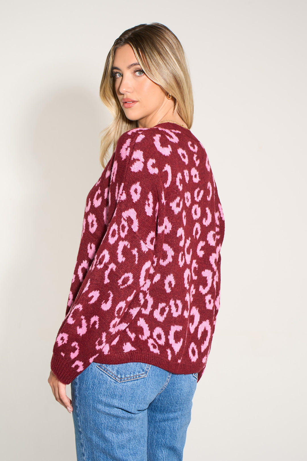 leopard-print-italian-wool-blend-cardigan-in-berry-pink-back