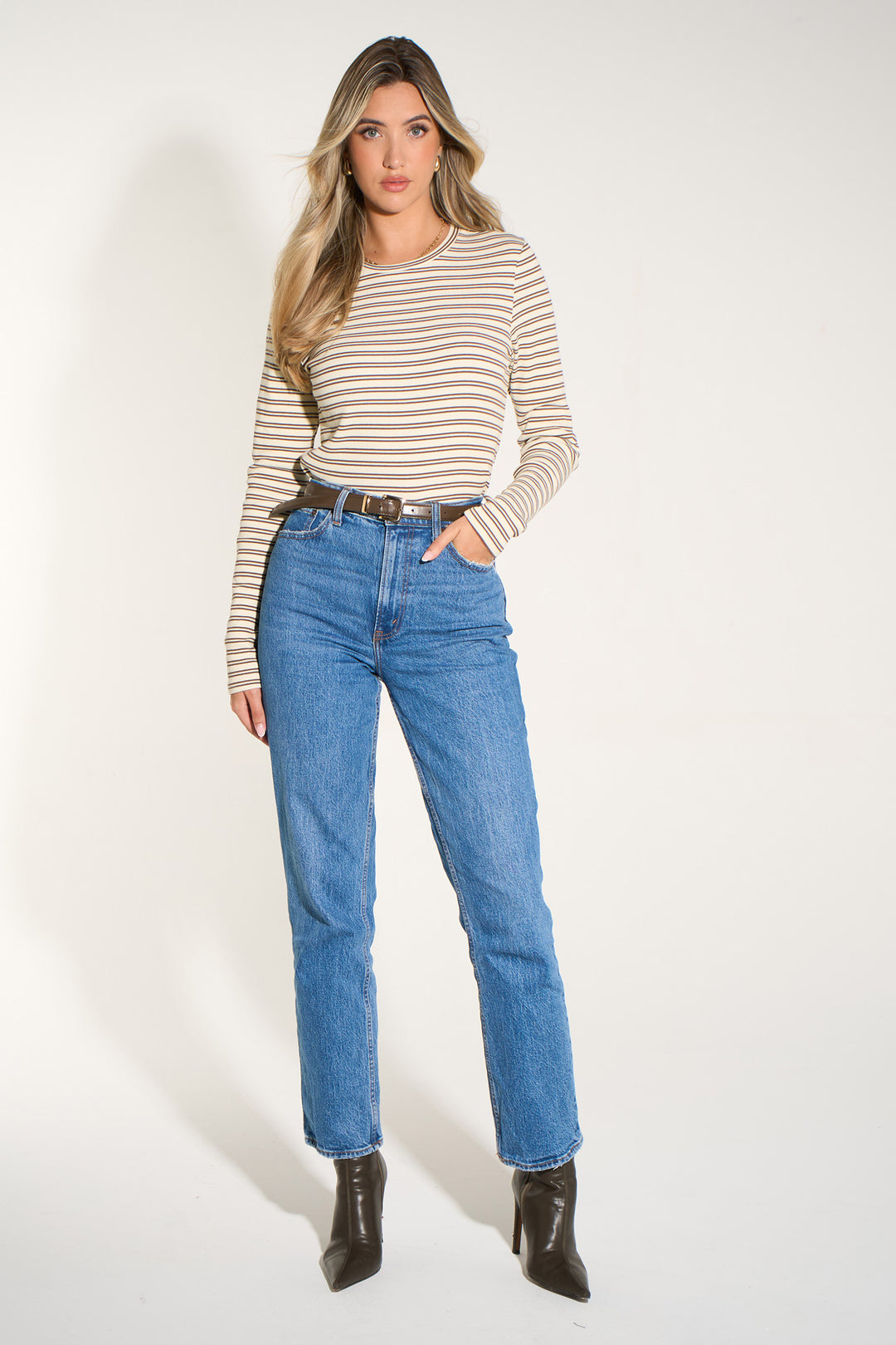 long-sleeve-striped-top-brown-styled-casual