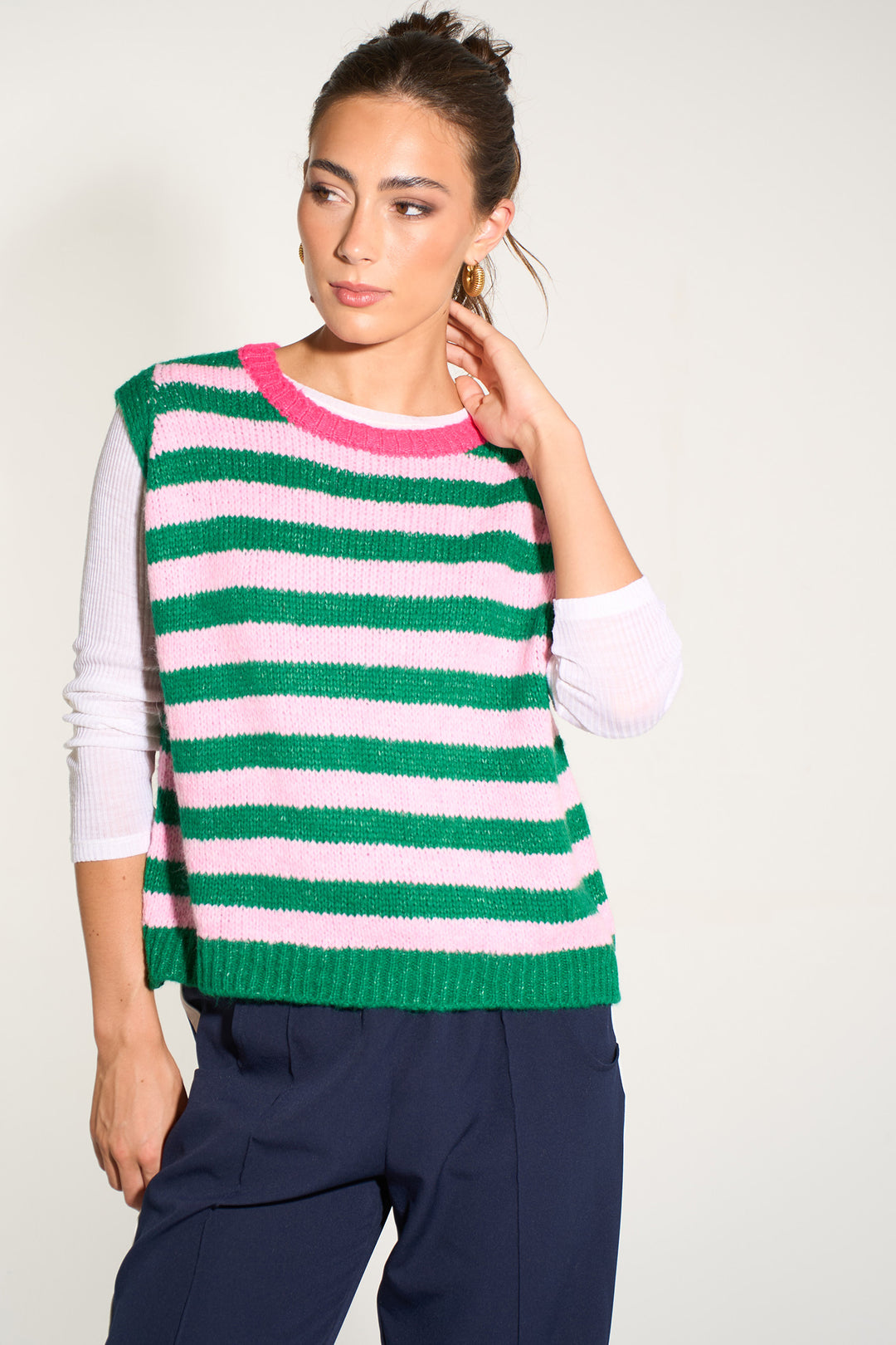 italian-wool-blend-tank-top-in-green-fuchsia-front