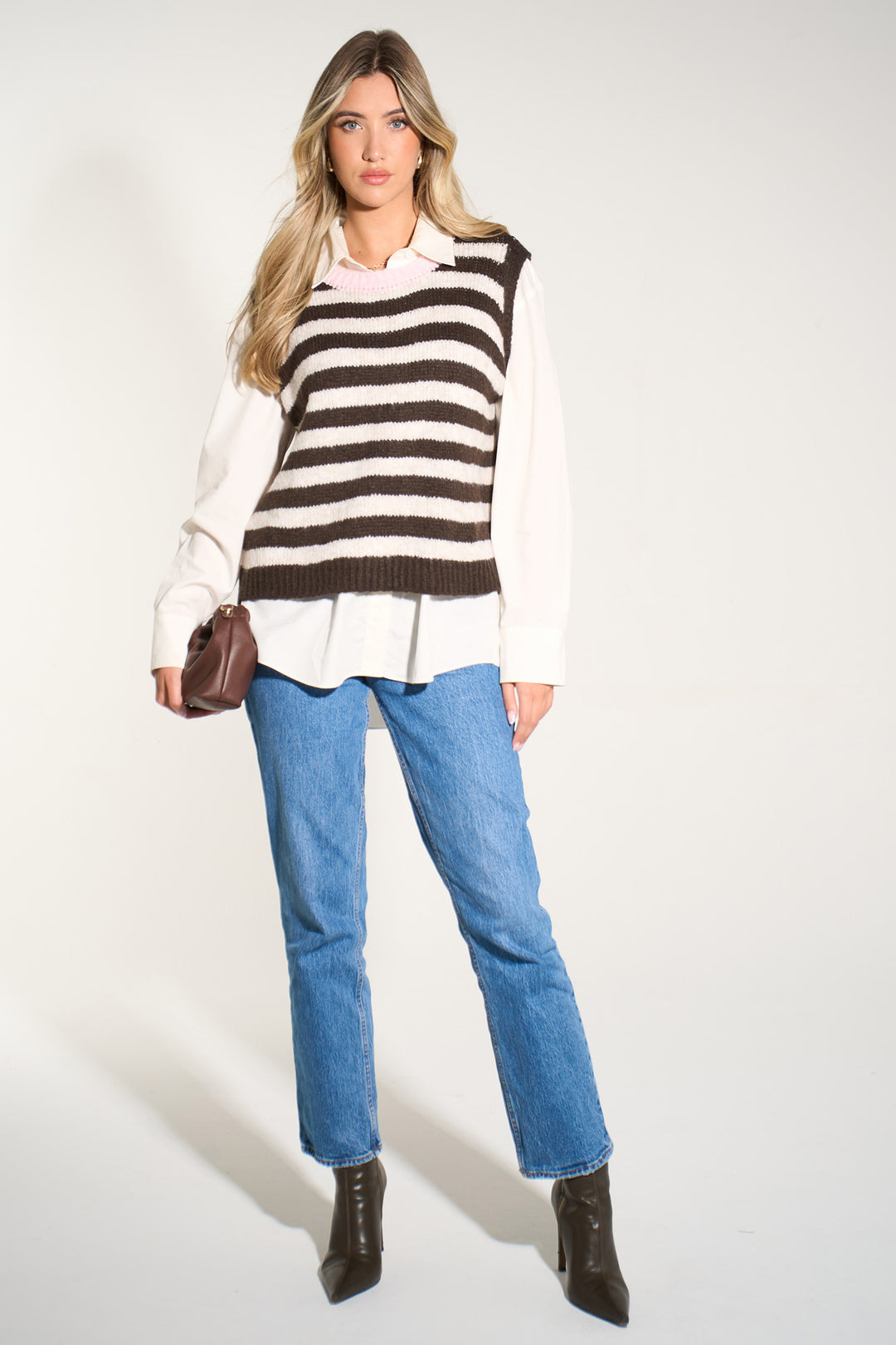 Striped-Italian-Wool-Blend-Tank-Top-in-Brown/Cream