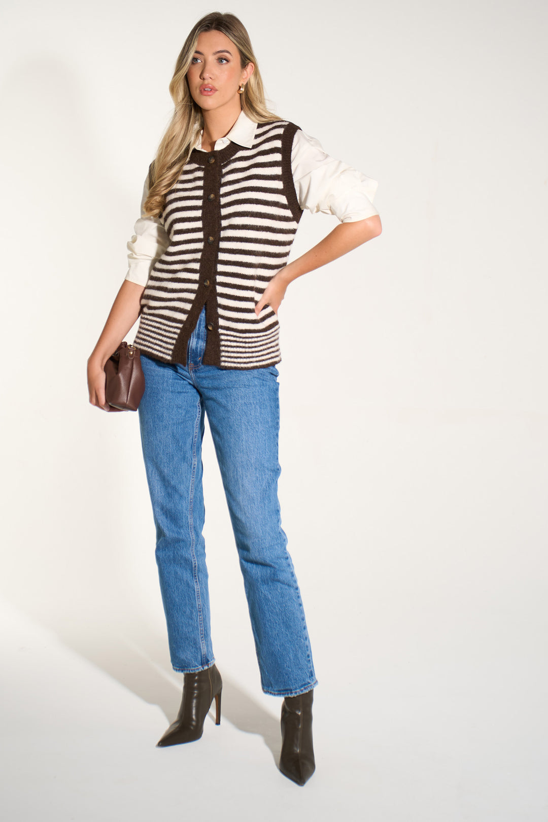 Striped-Jumper-in-Brown/Cream