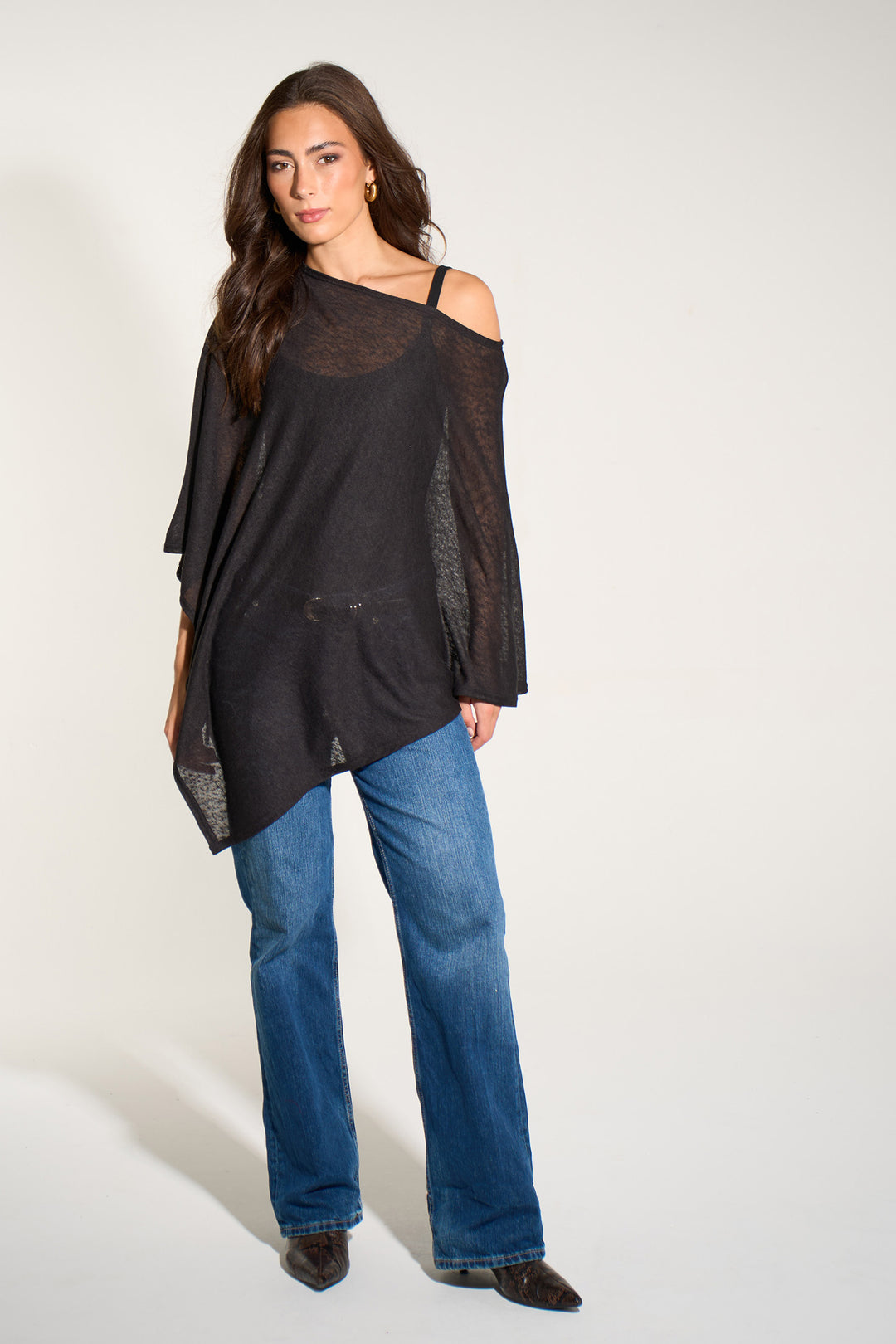 lightweight-knitted-poncho-black