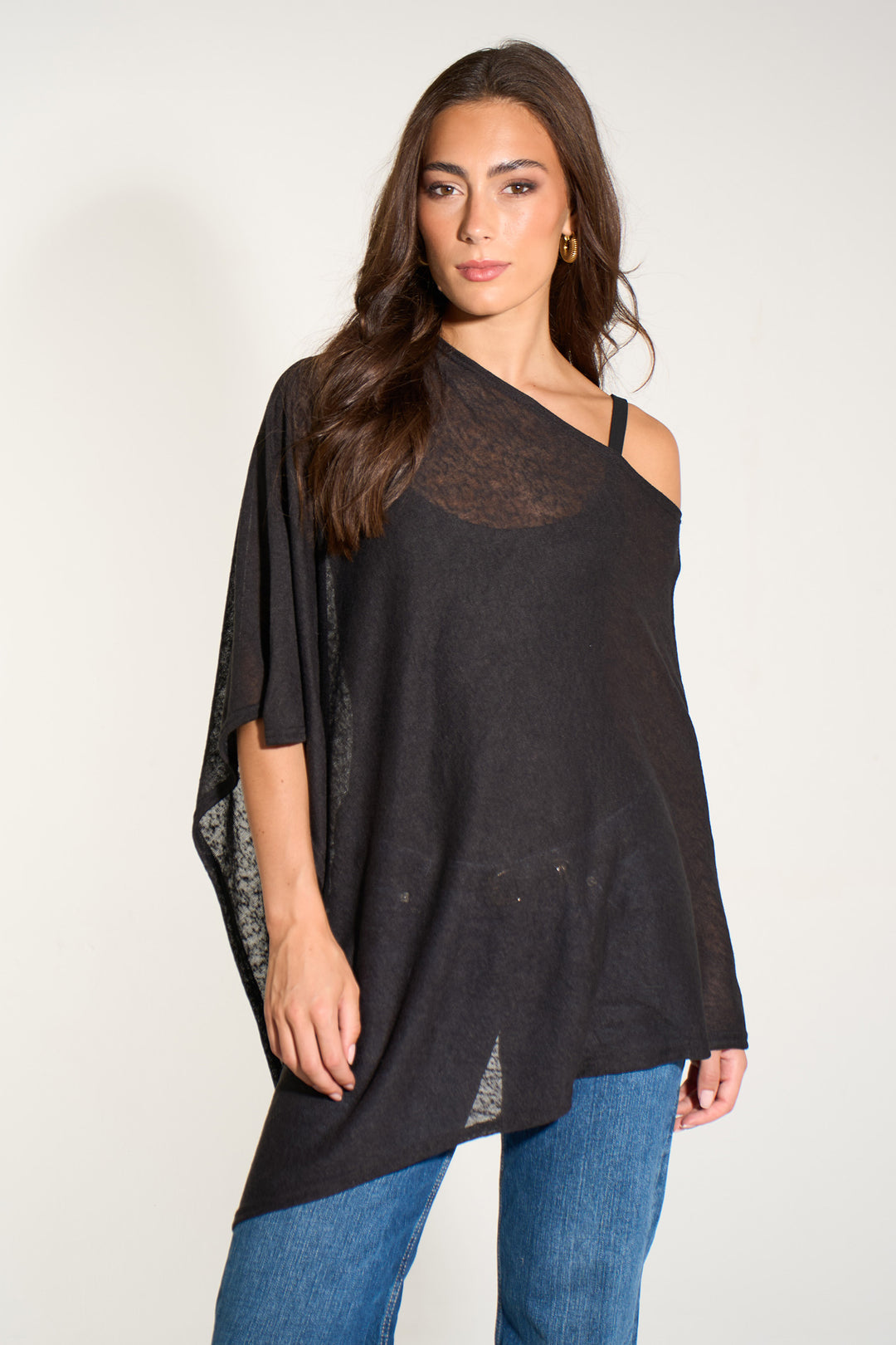 lightweight-knitted-poncho-black