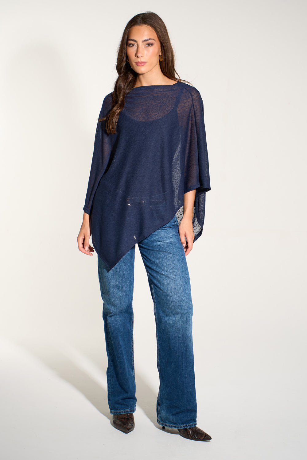 Kim-lightweight-knitted-poncho-navy-blue