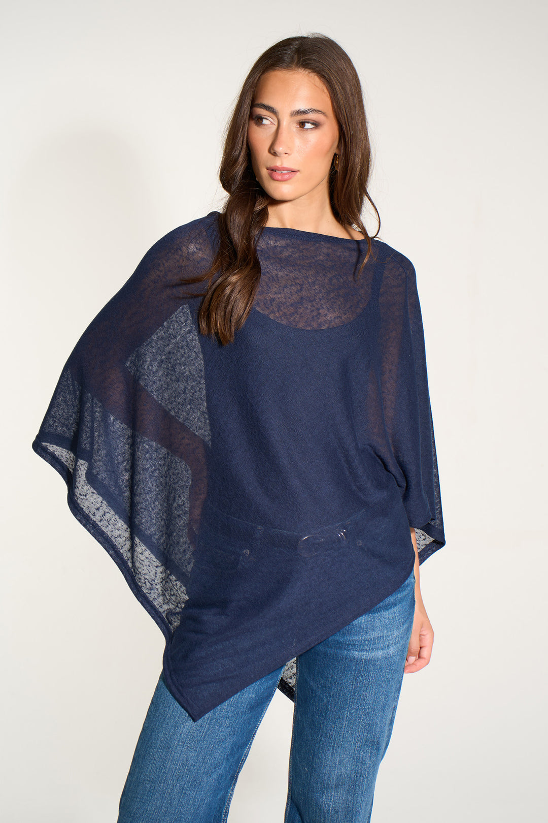 Kim-lightweight-knitted-poncho-navy-blue