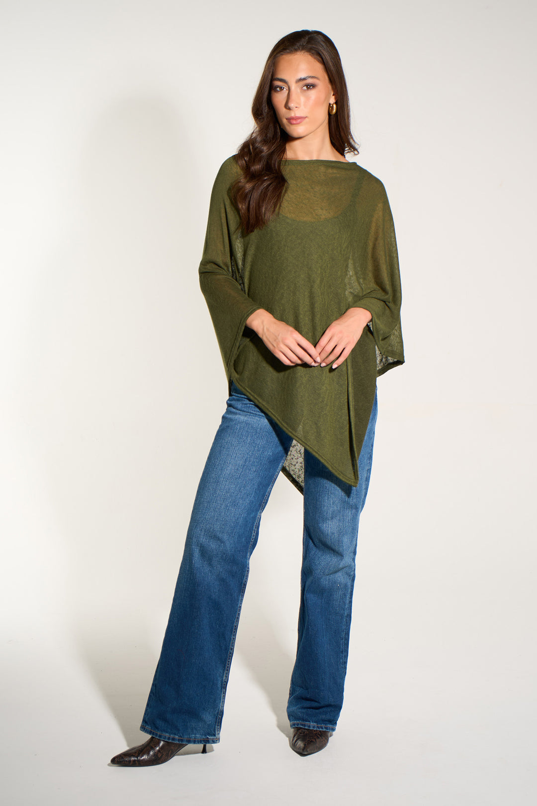 Kim-lightweight-knitted-poncho-khaki