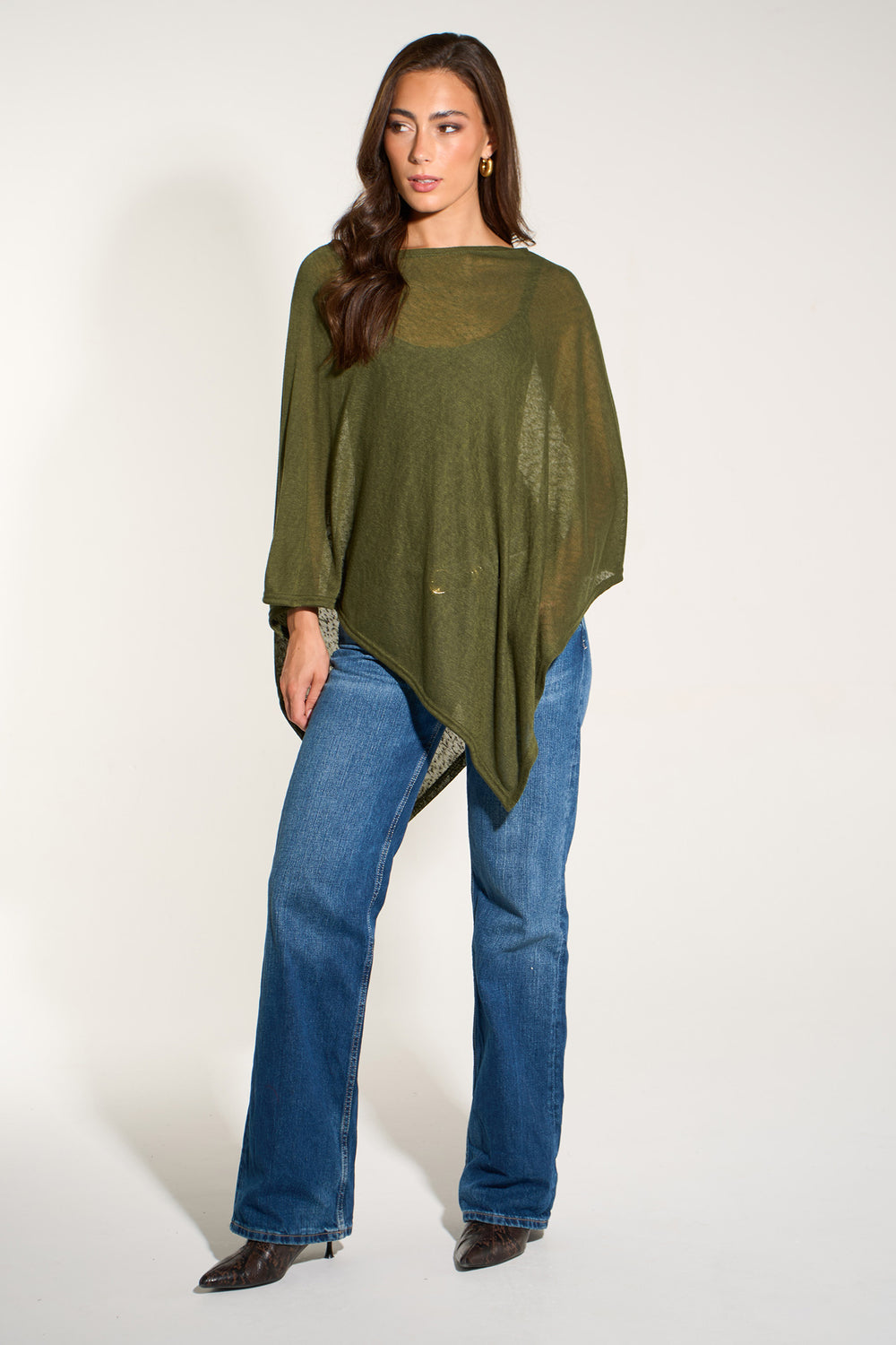 Kim-lightweight-knitted-poncho-khaki