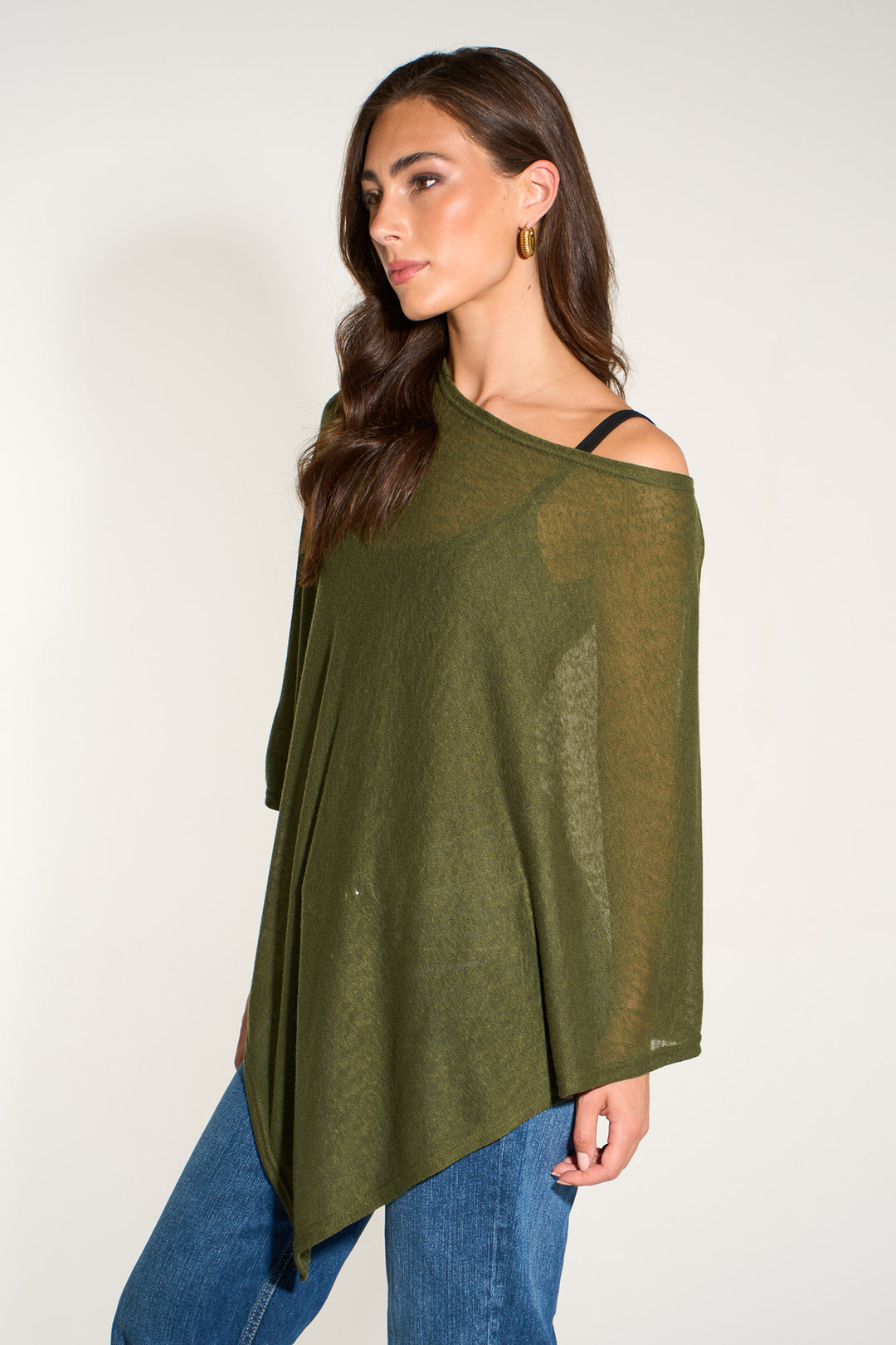 Kim-lightweight-knitted-poncho-khaki