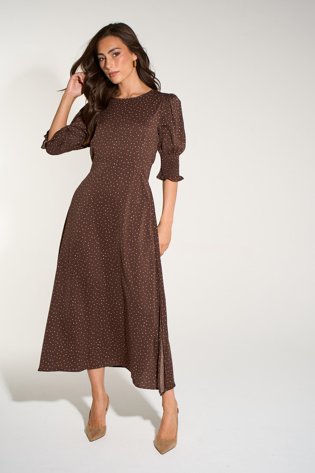 Heart-Print-Tea-Dress-in-Brown