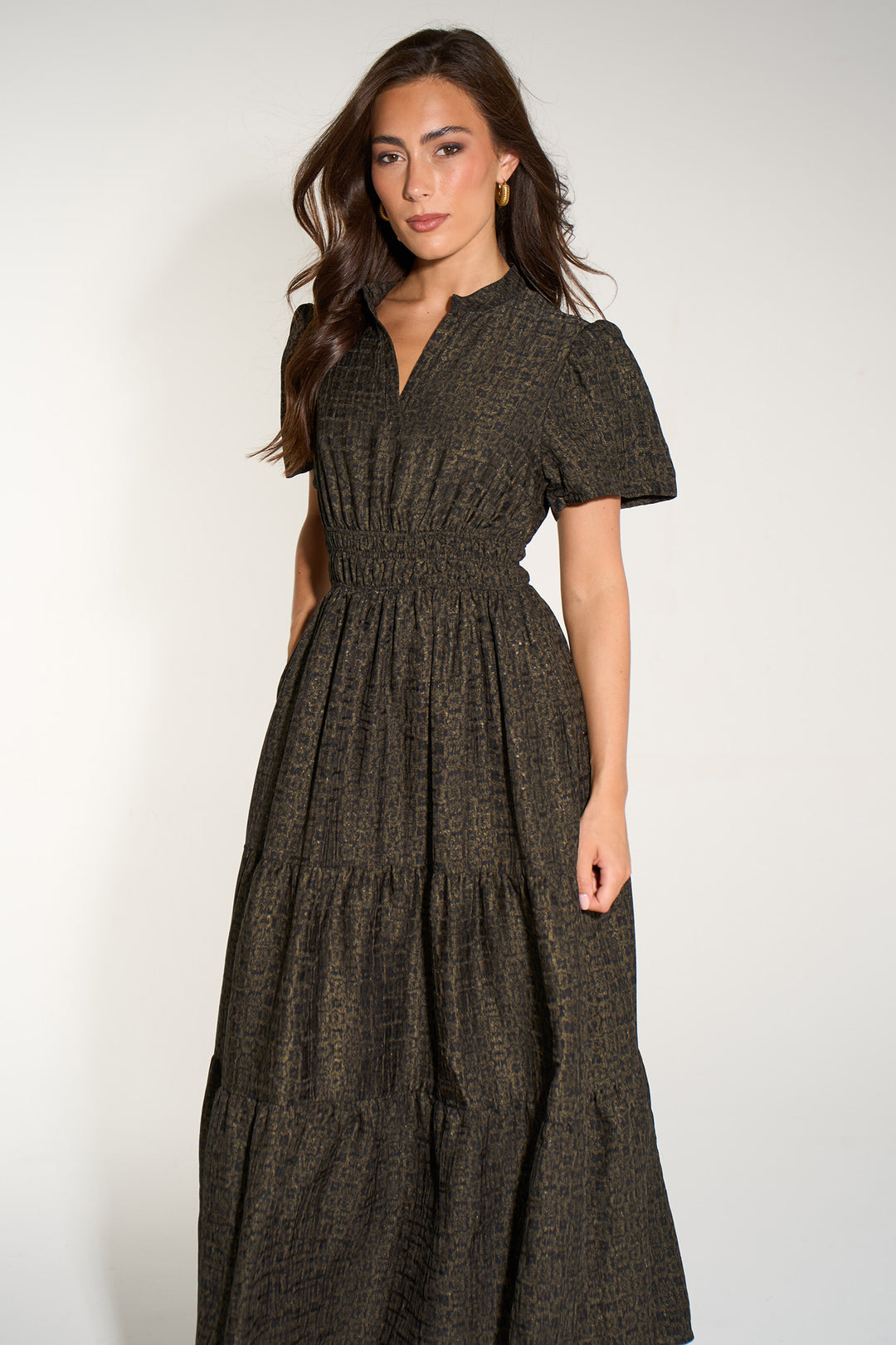 Abstract-Print-Collared-Tiered-Maxi-Dress-in-Antique-Gold
