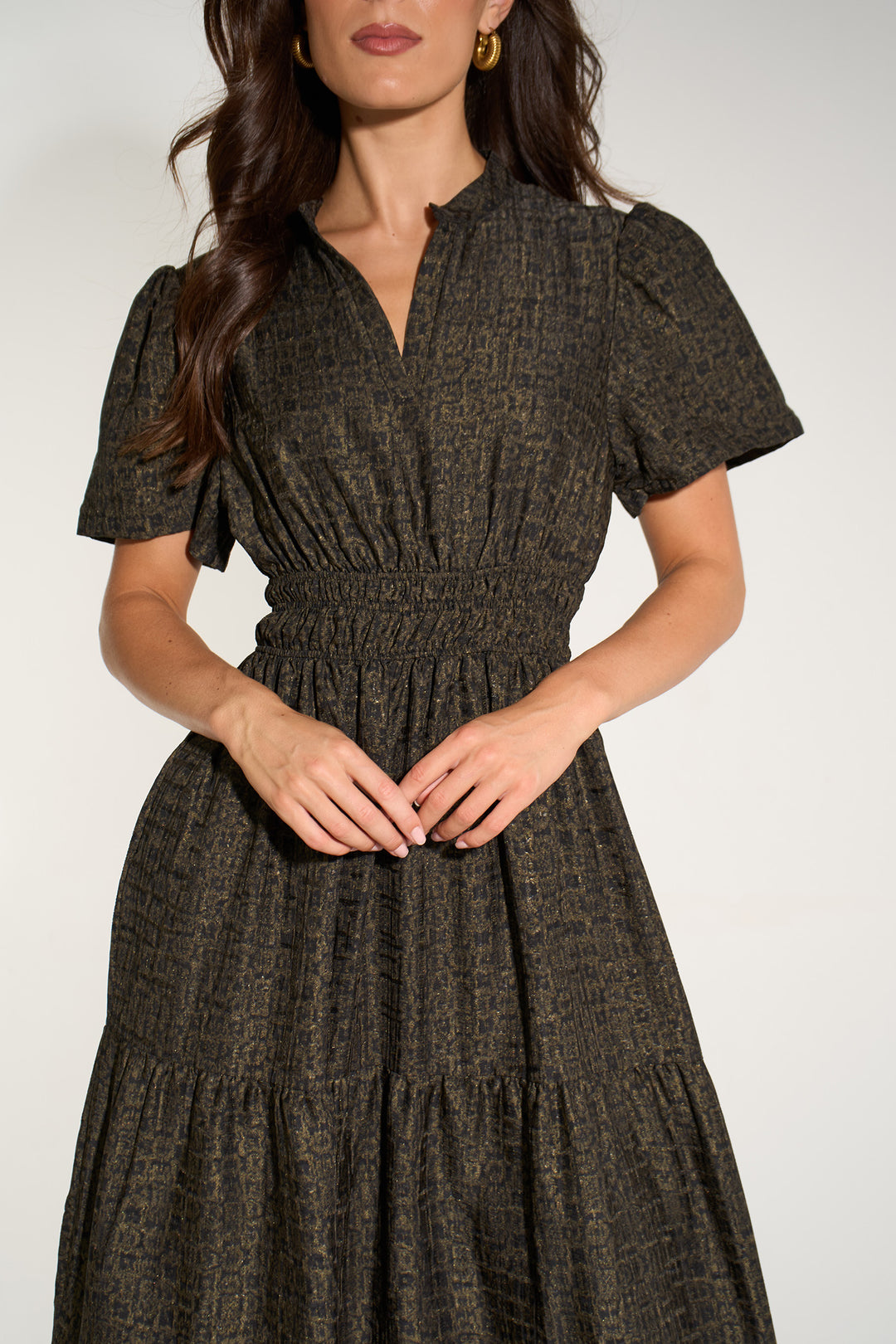 Abstract-Print-Collared-Tiered-Maxi-Dress-in-Antique-Gold