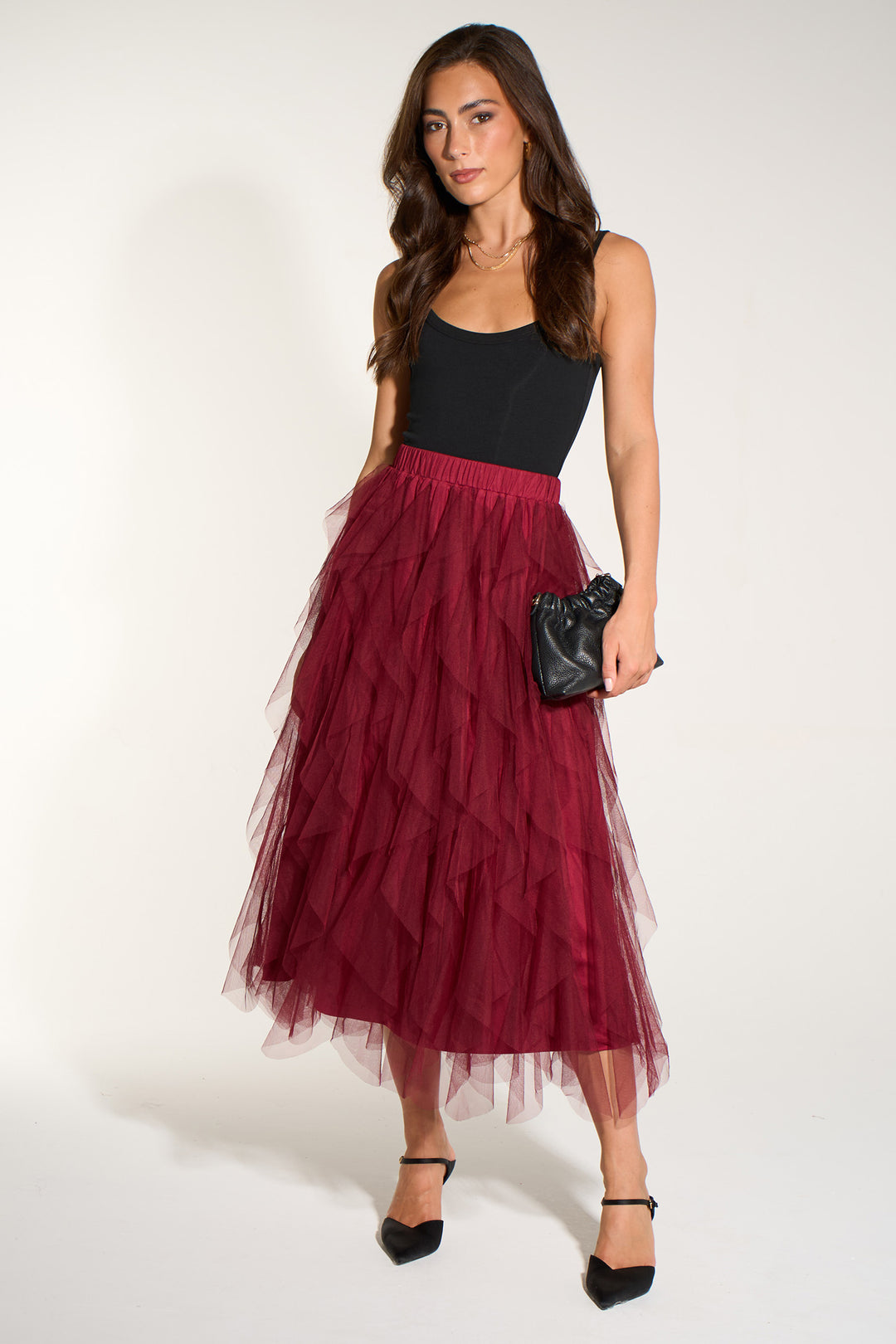 Plain-Layered-Tulle-Maxi-Skirt-in-Berry