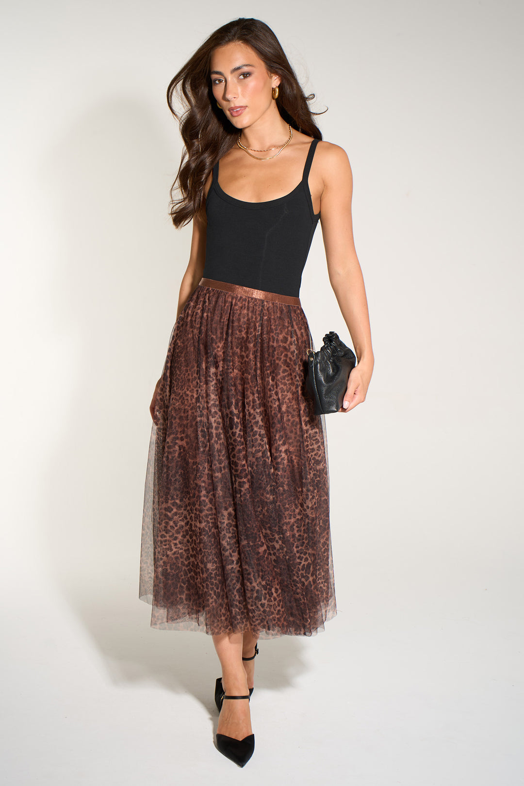 Leopard-Print-Midi-Tulle-Swing-Skirt-in-Brown