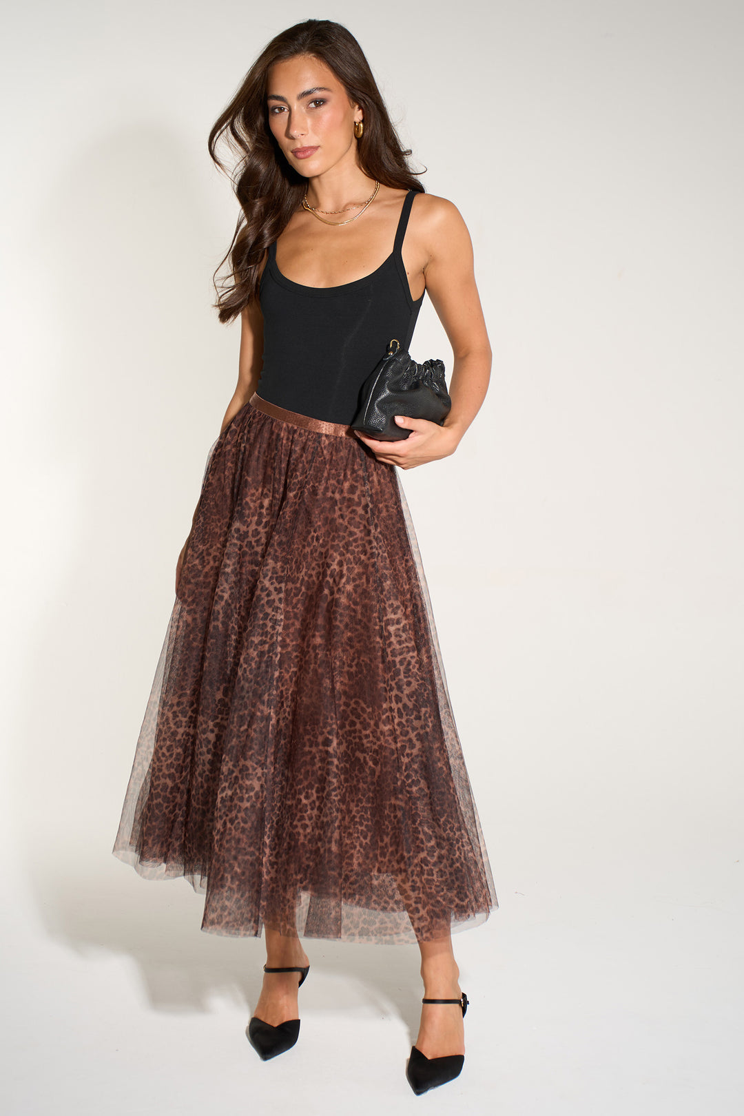 Leopard-Print-Midi-Tulle-Swing-Skirt-in-Brown