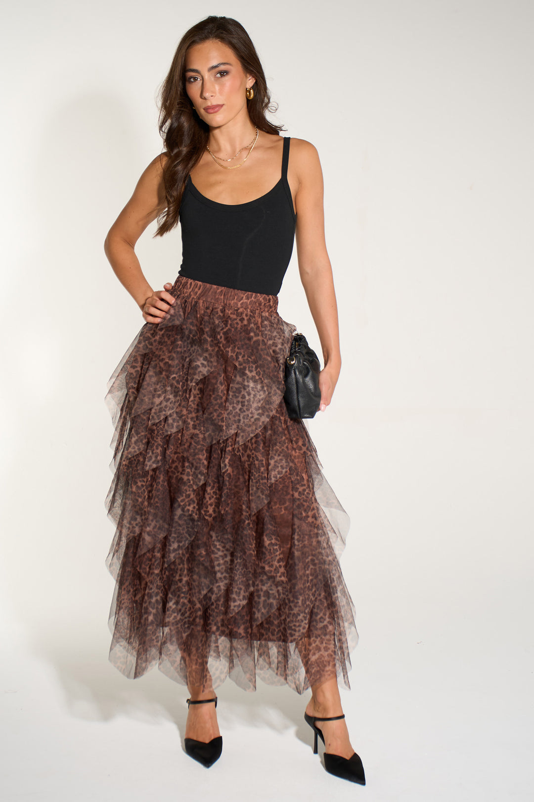 Leopard-Print-Layered-Tulle-Maxi-Skirt-in-Brown