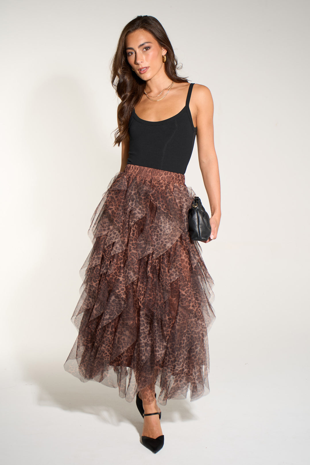 Leopard-Print-Layered-Tulle-Maxi-Skirt-in-Brown