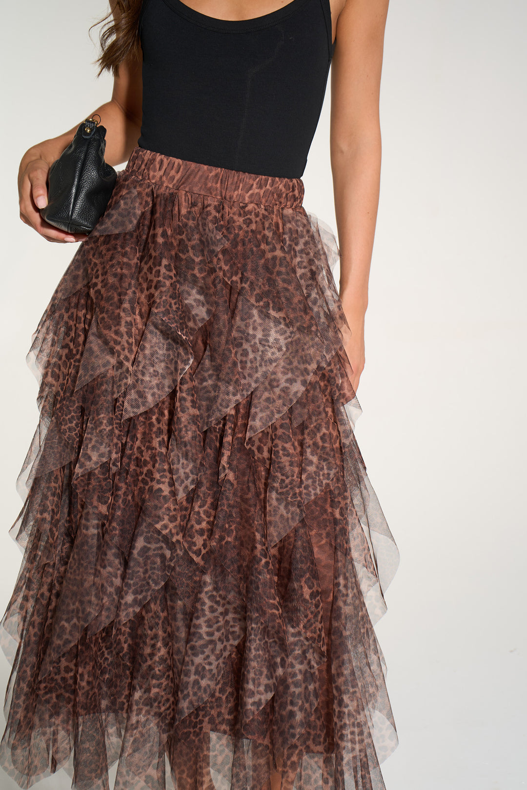 Leopard-Print-Layered-Tulle-Maxi-Skirt-in-Brown
