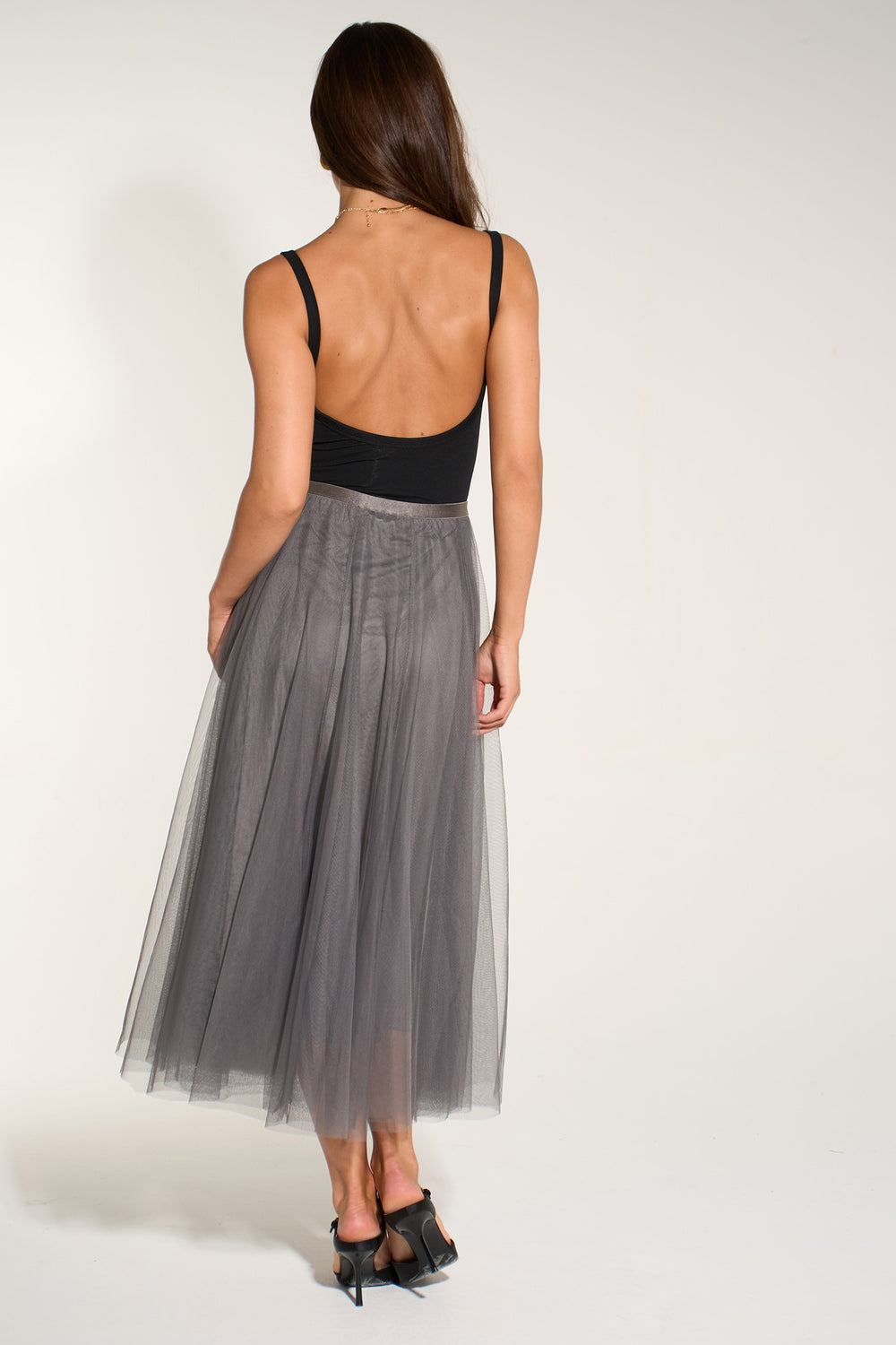 Plain-Midi-Tulle-Swing-Skirt-in-Dark-Grey