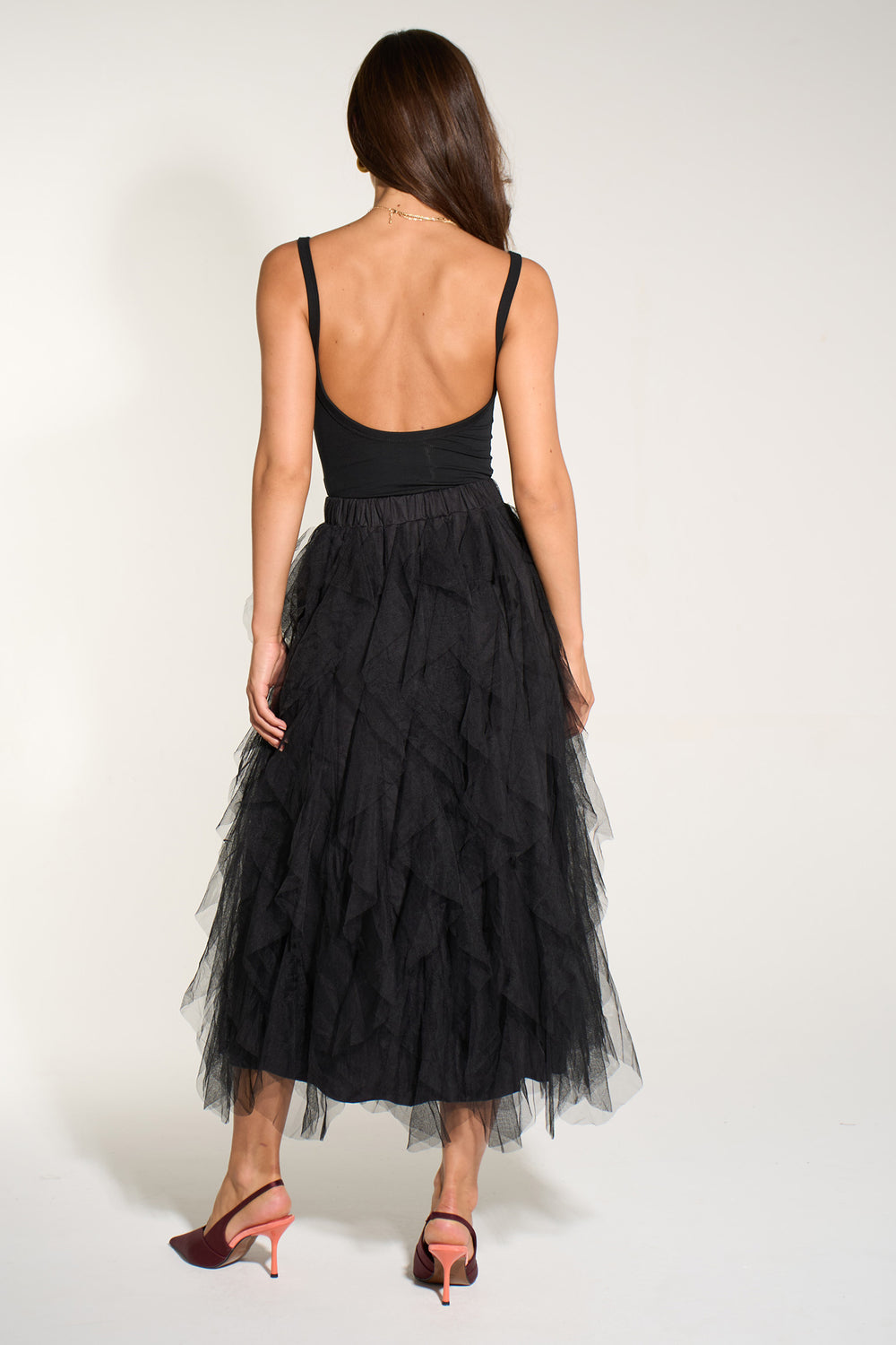Layered-tulle-midaxi-skirt-black