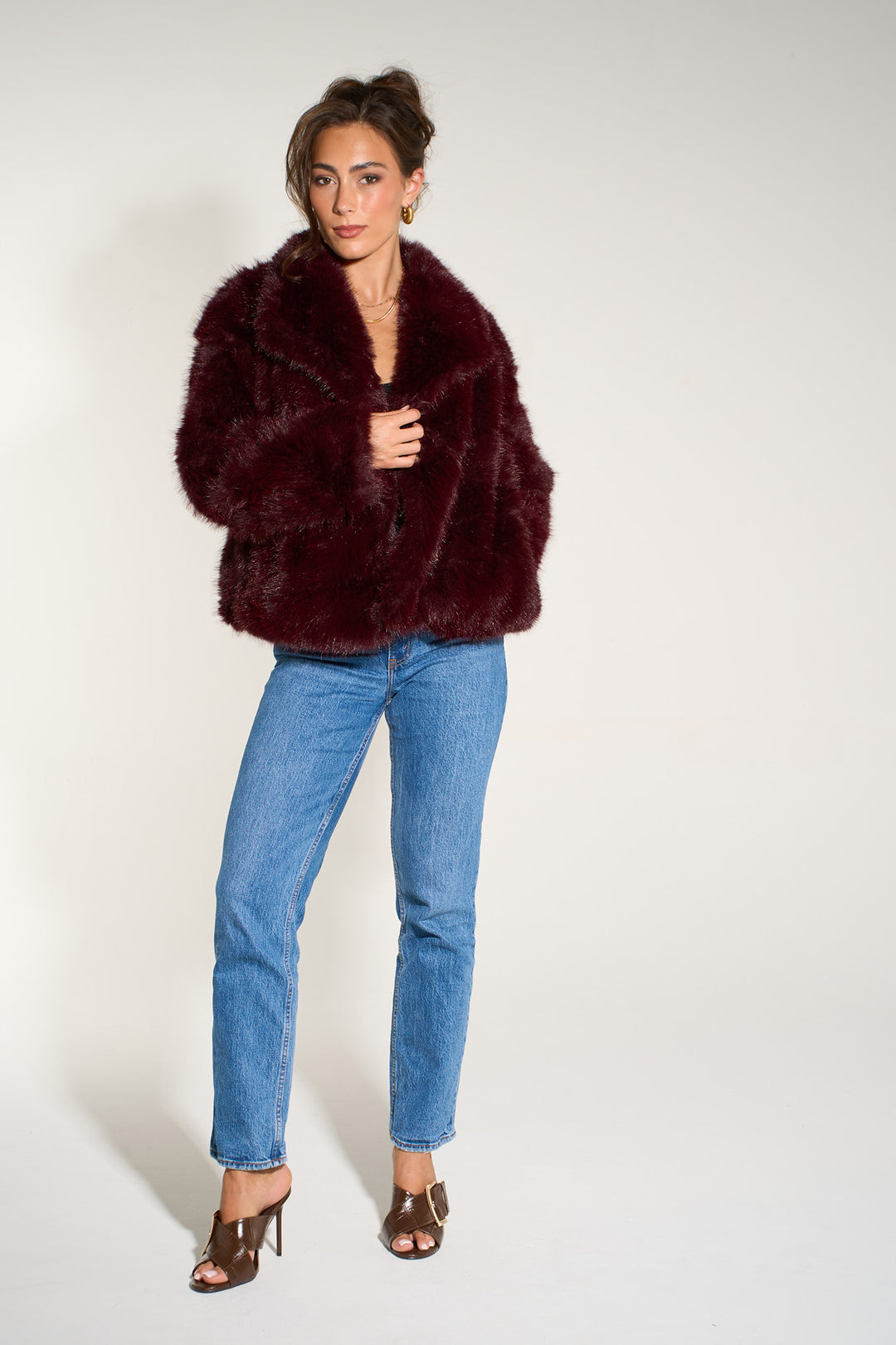 monroe-shawl-collar-jacket-berry-faux-fur-styled
