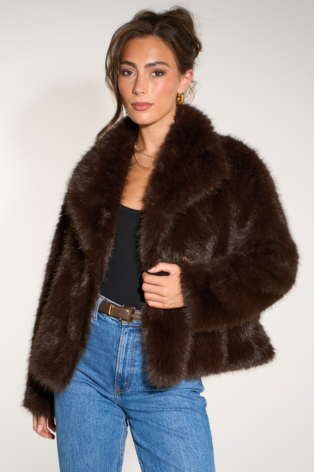 Faux-Fur-Shawl-Collar-Jacket-in-Brown